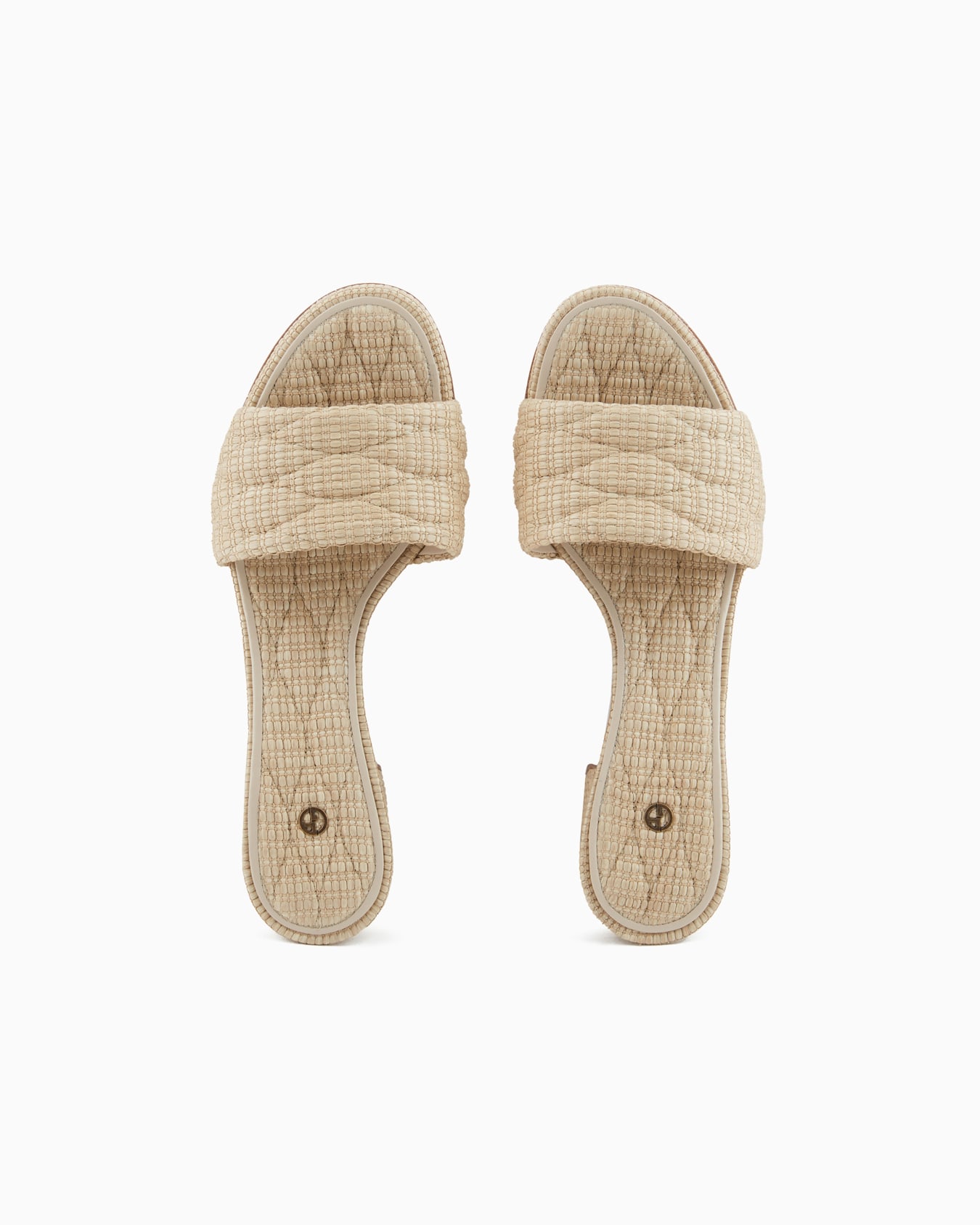 Quilted raffia sandals Slide 2