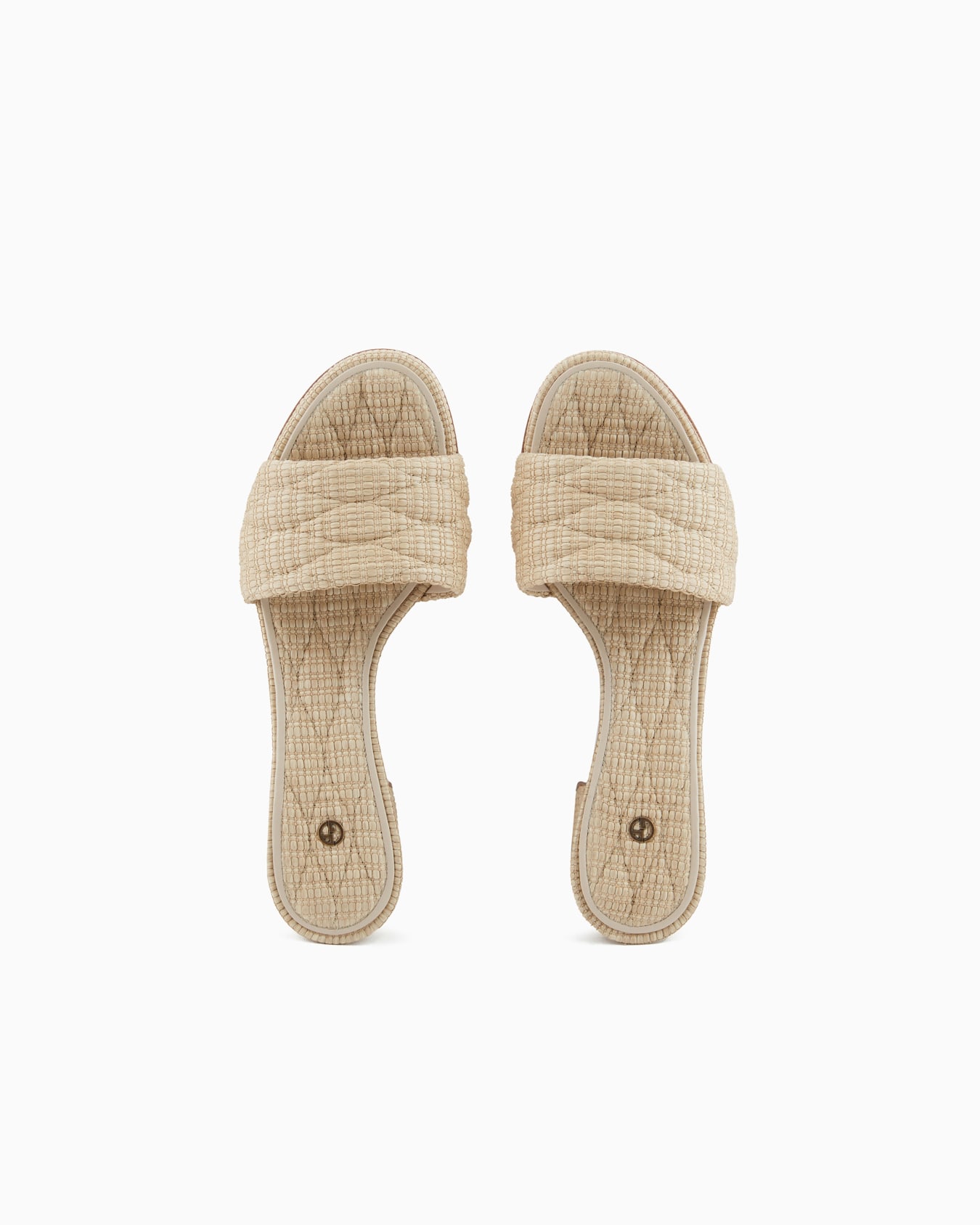 Quilted raffia sandals Slide 2