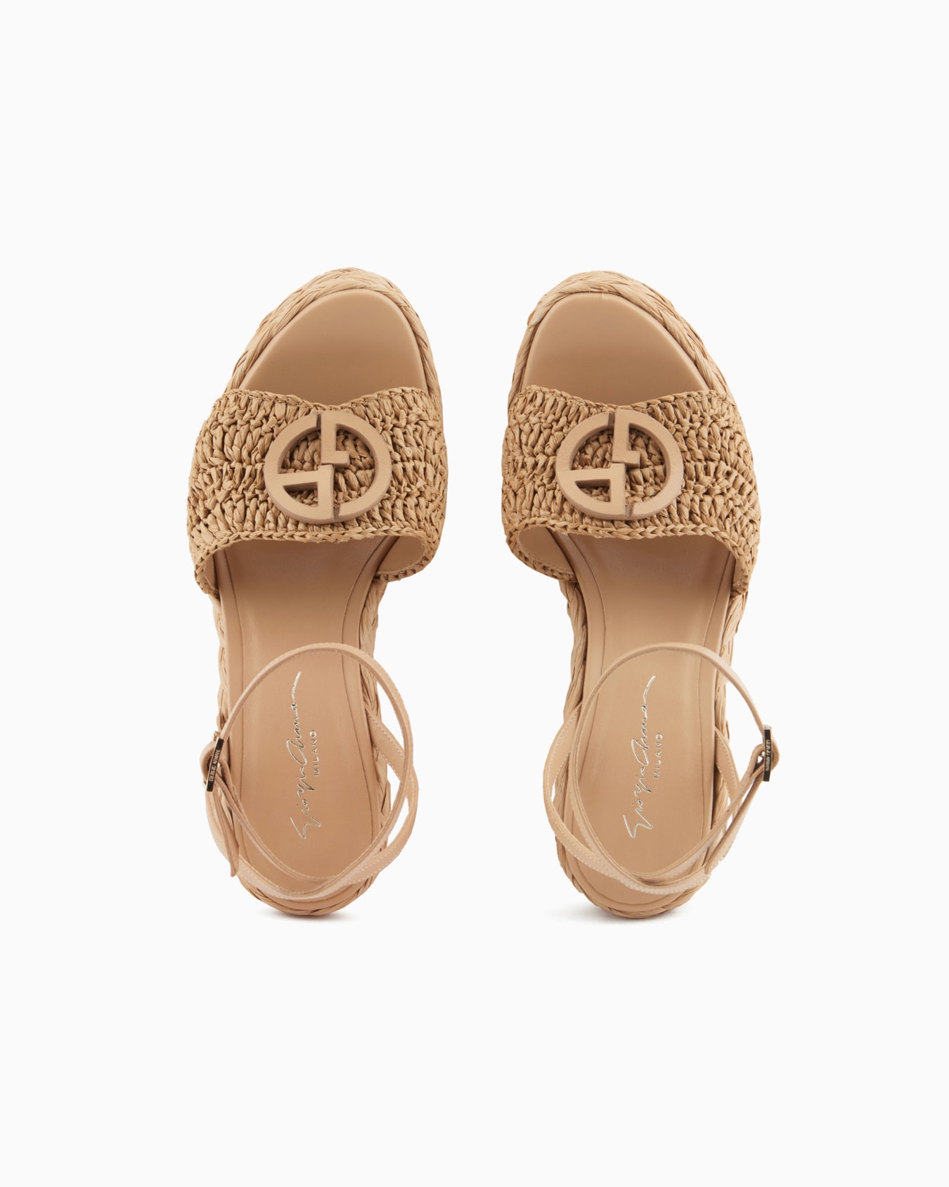 Sandals with a rope wedge with a braided motif Slide 2