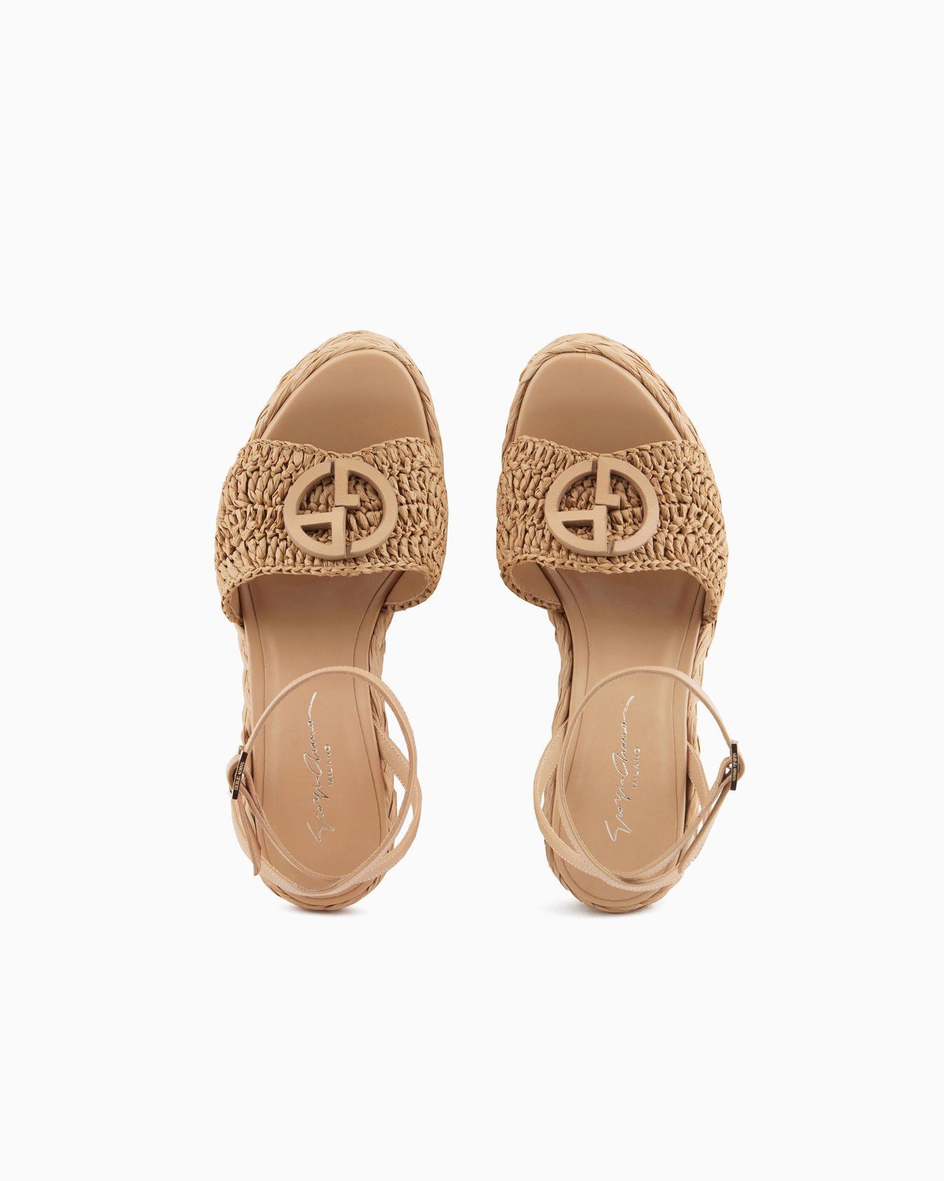 Sandals with a rope wedge with a braided motif Slide 2