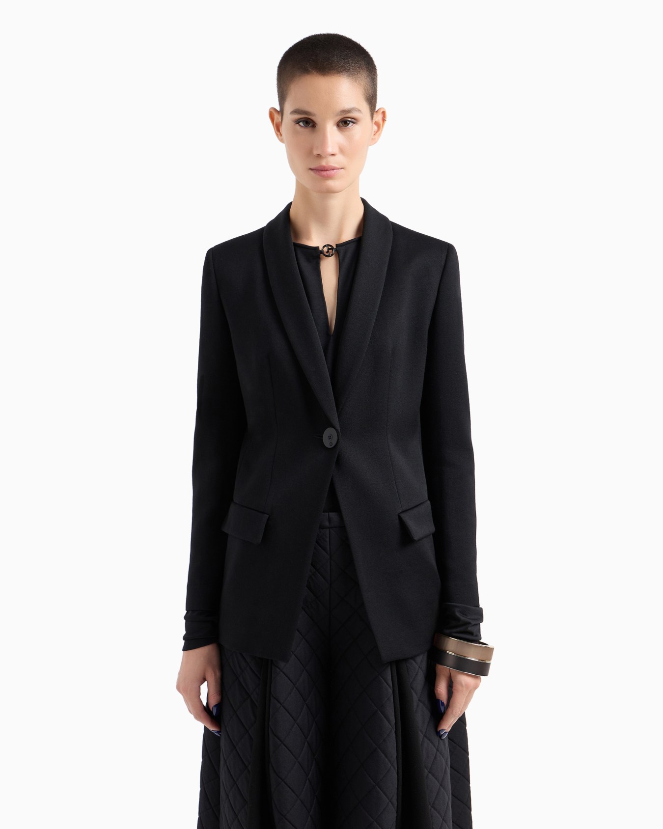 Single-breasted, virgin-wool jacket Slide 4