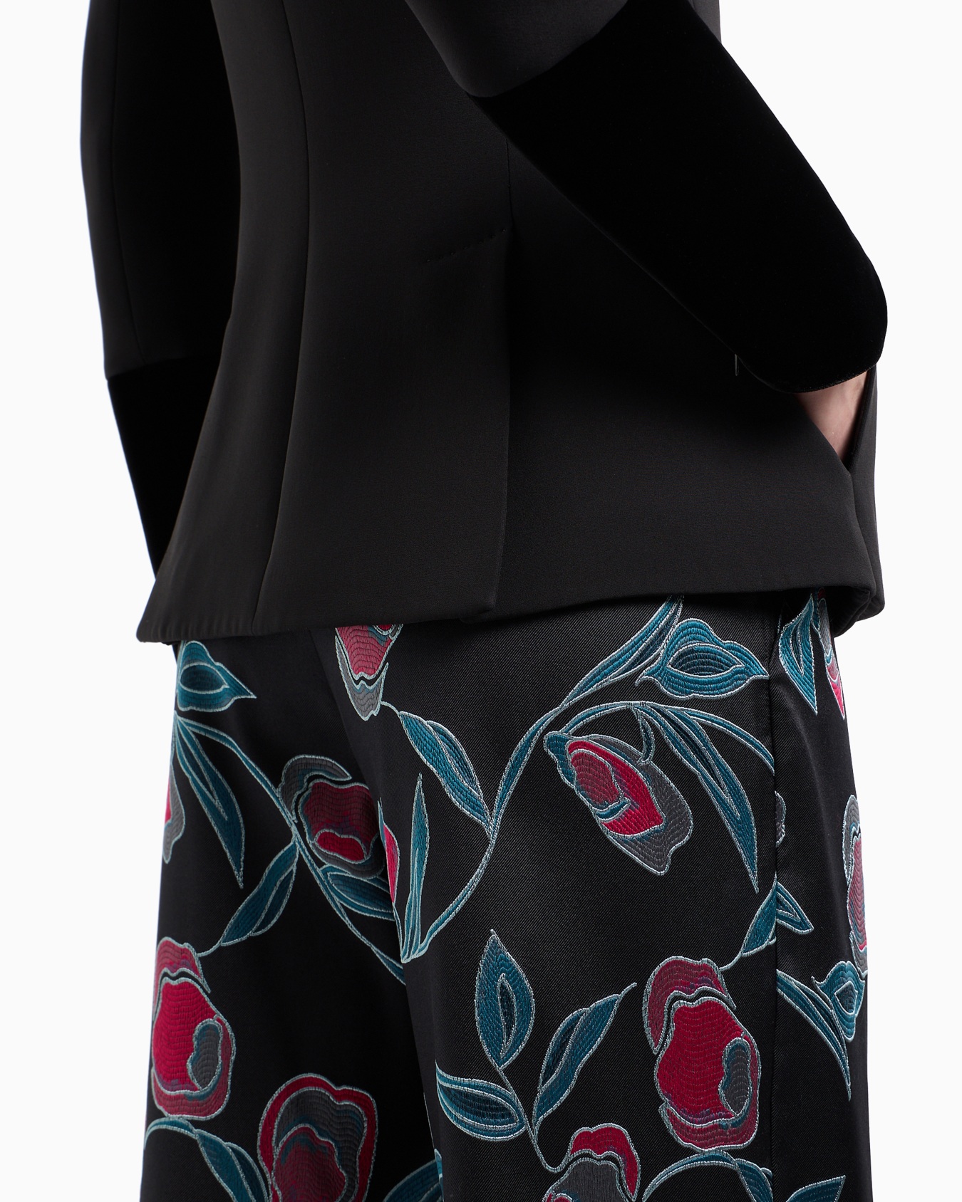 Veste à simple boutonnage en cady de soie Diapositive 4