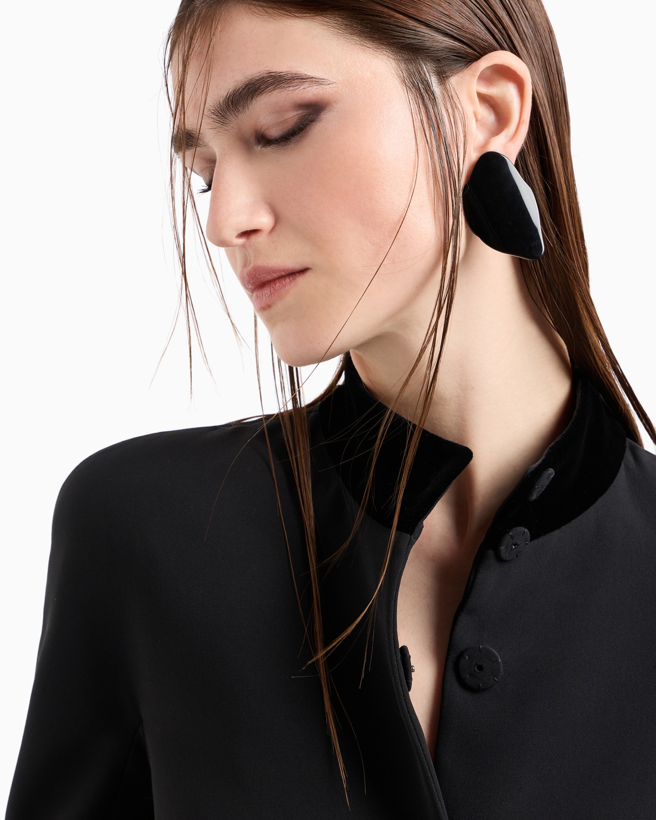 Veste à simple boutonnage en cady de soie Diapositive 5