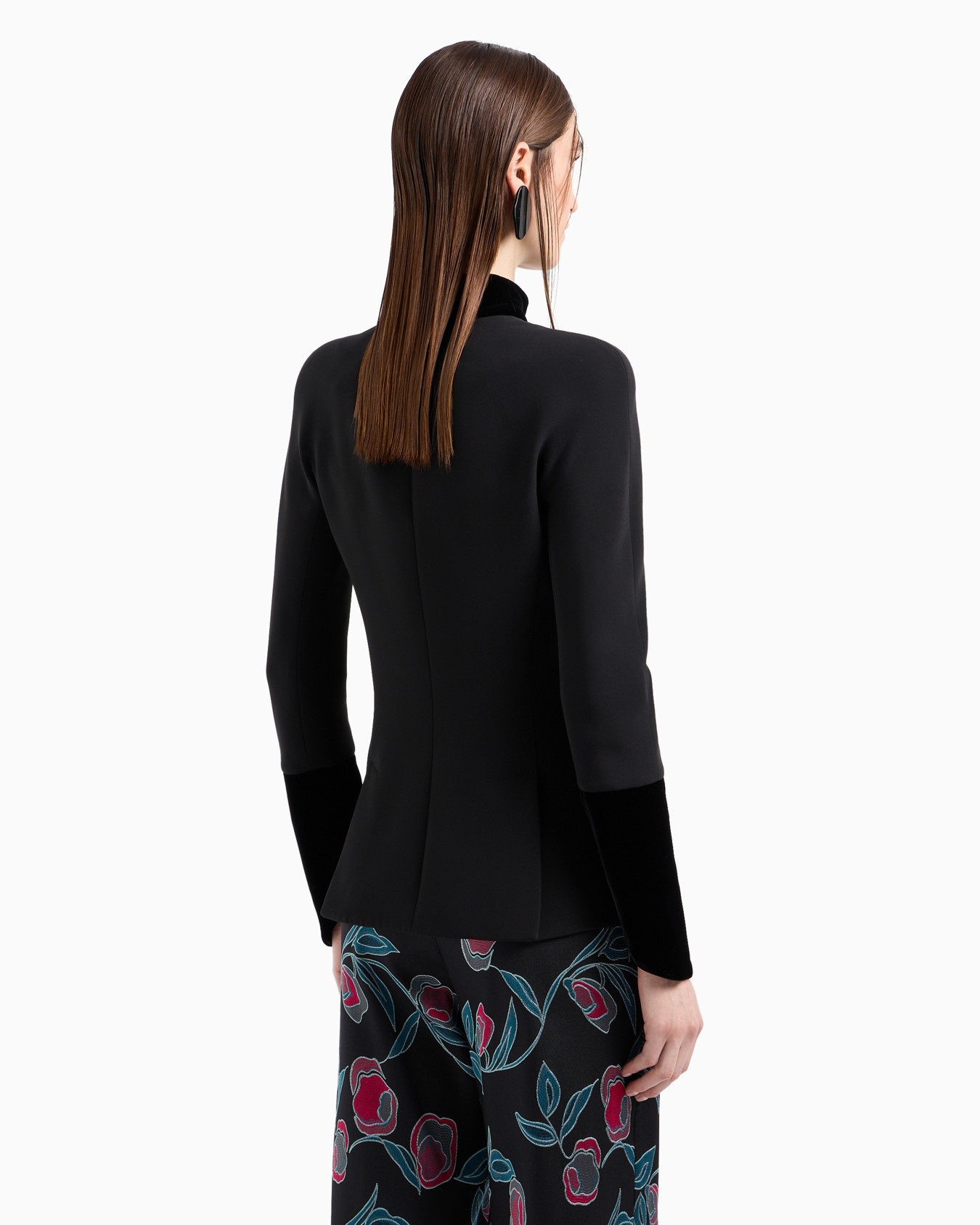 Veste à simple boutonnage en cady de soie Diapositive 2
