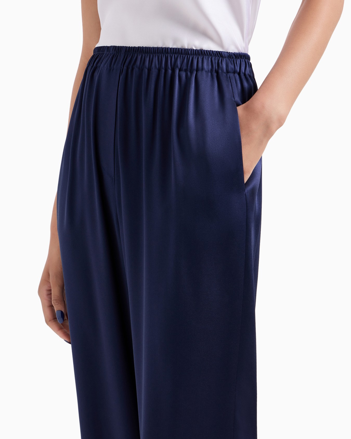 Double silk-satin joggers Slide 5