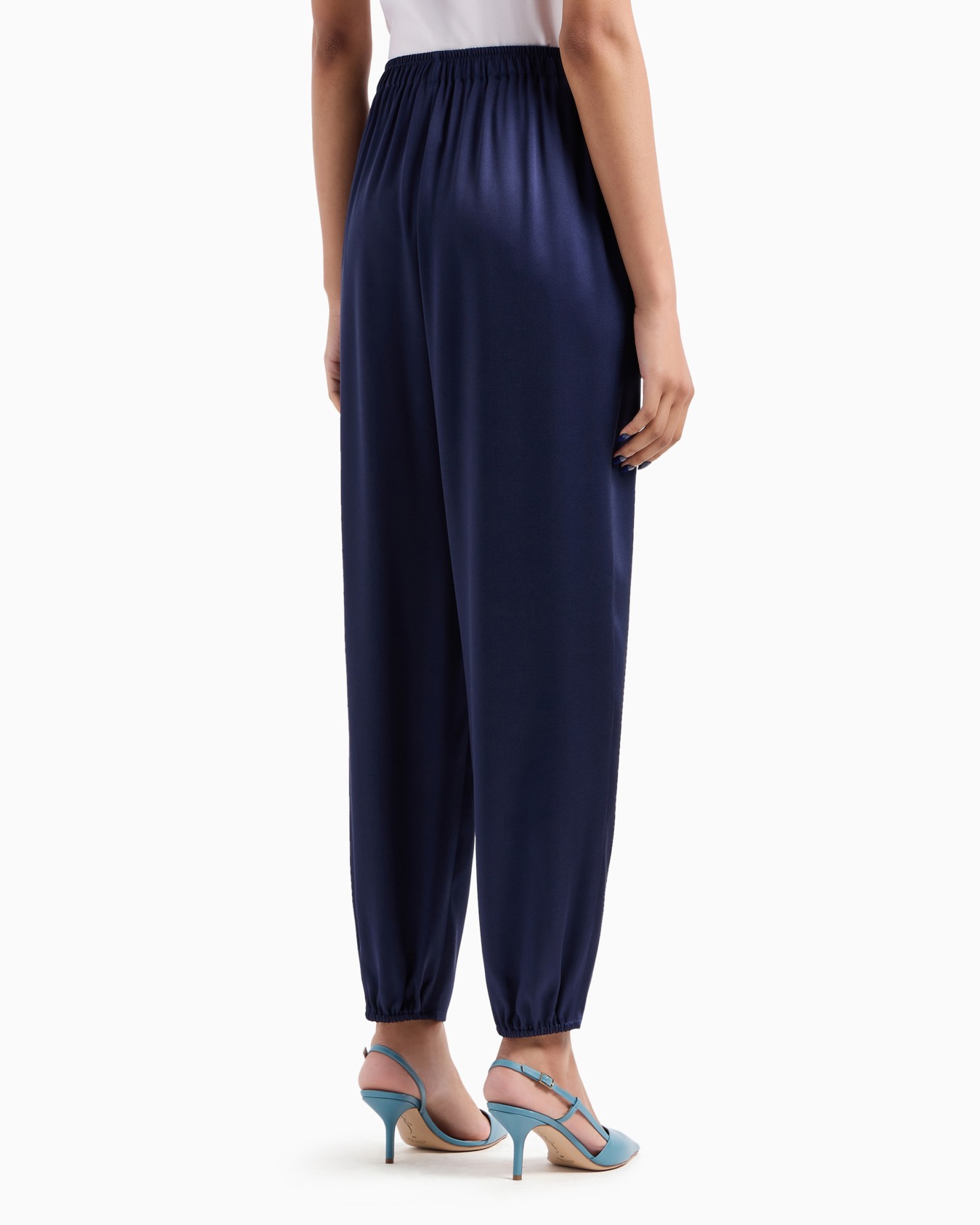 Double silk-satin joggers Slide 3