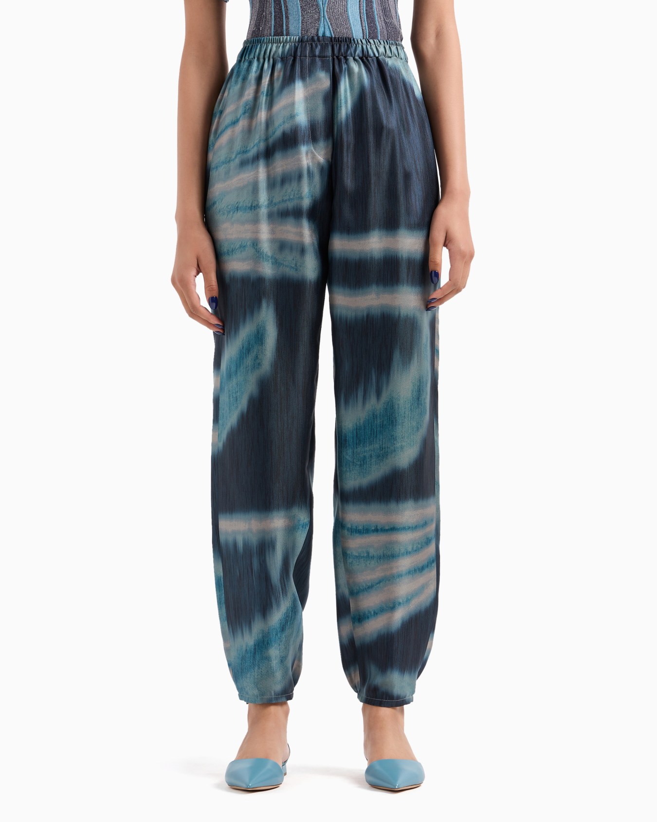 Pantalon de jogging en sergé de soie imprimé Diapositive 2