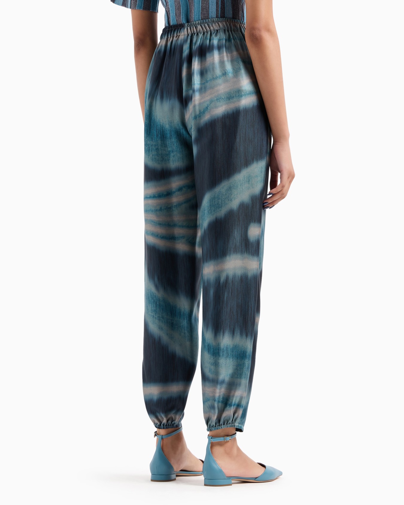 Pantalon de jogging en sergé de soie imprimé Diapositive 3
