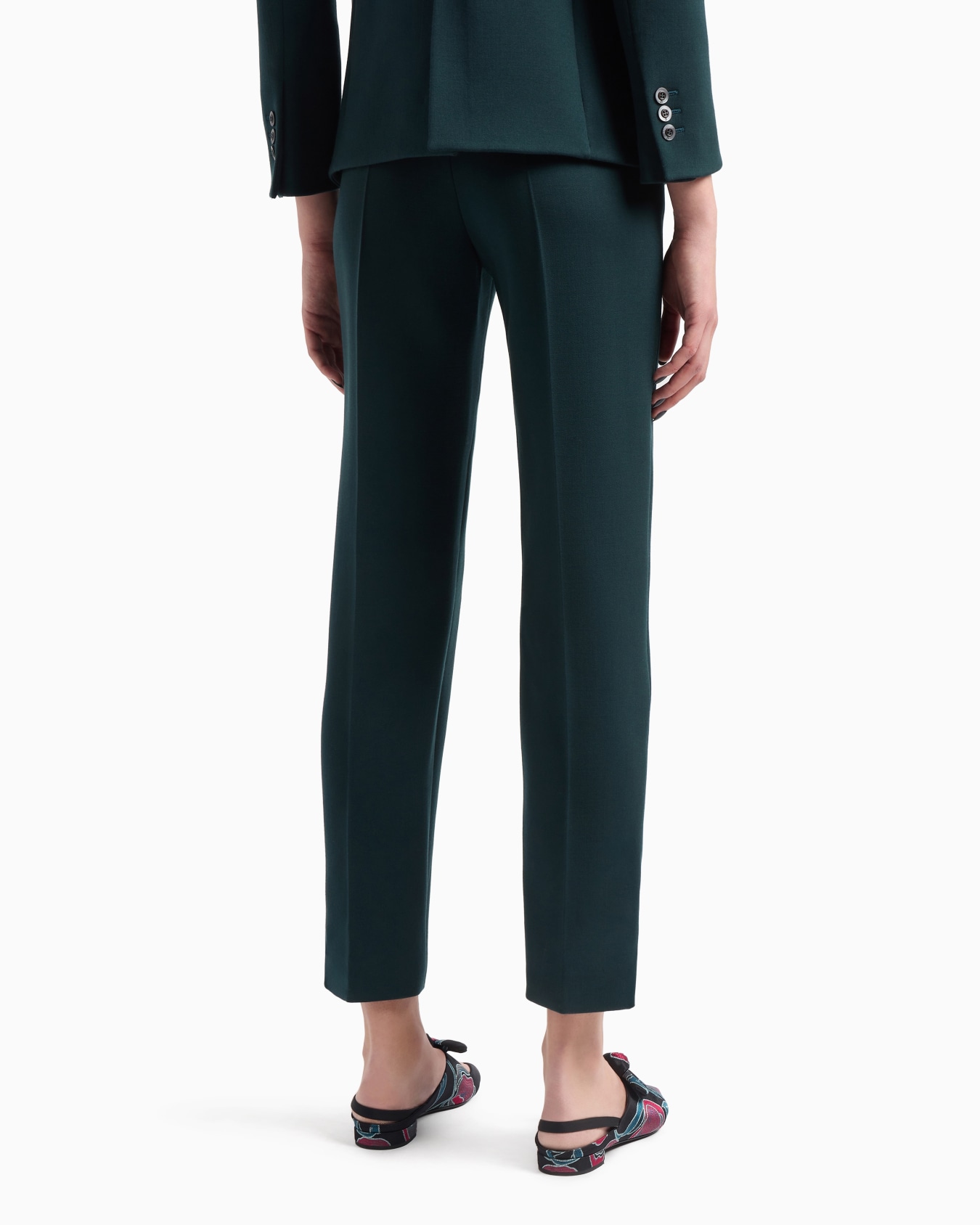 Straight trousers in stretch virgin wool Slide 3