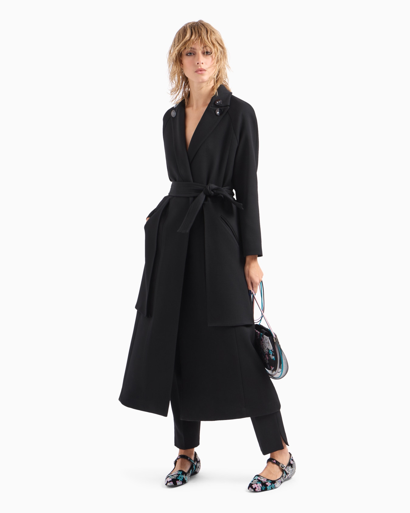 Straight trousers in stretch virgin wool Slide 3