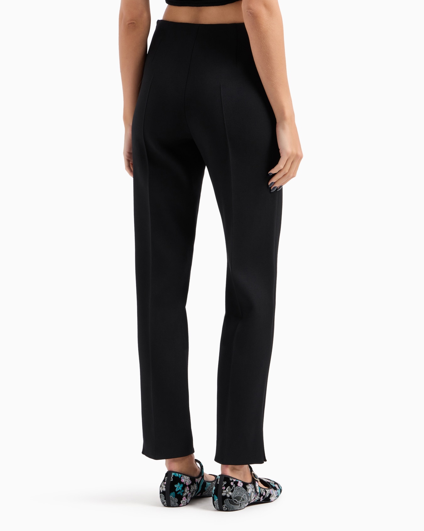 Straight trousers in stretch virgin wool Slide 2