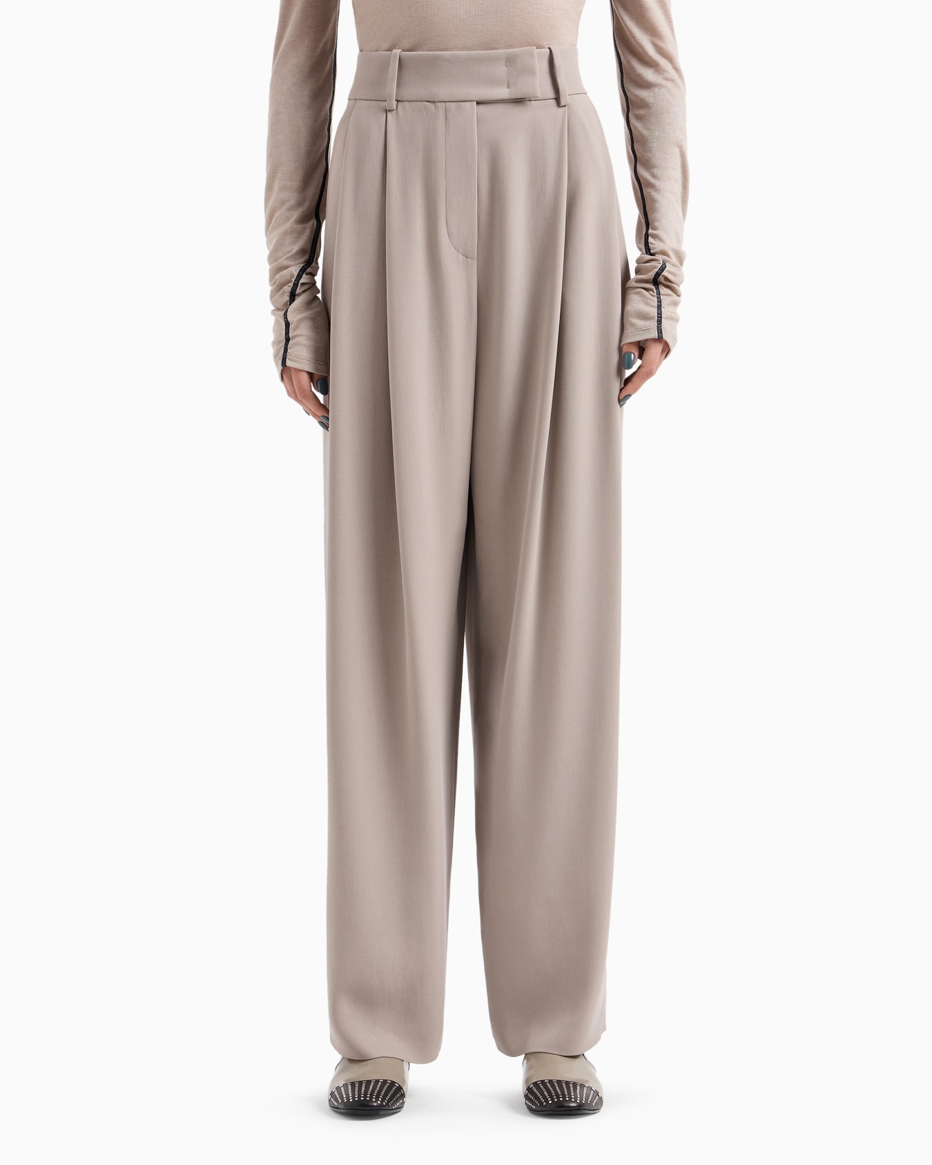 Washed silk trousers Slide 2