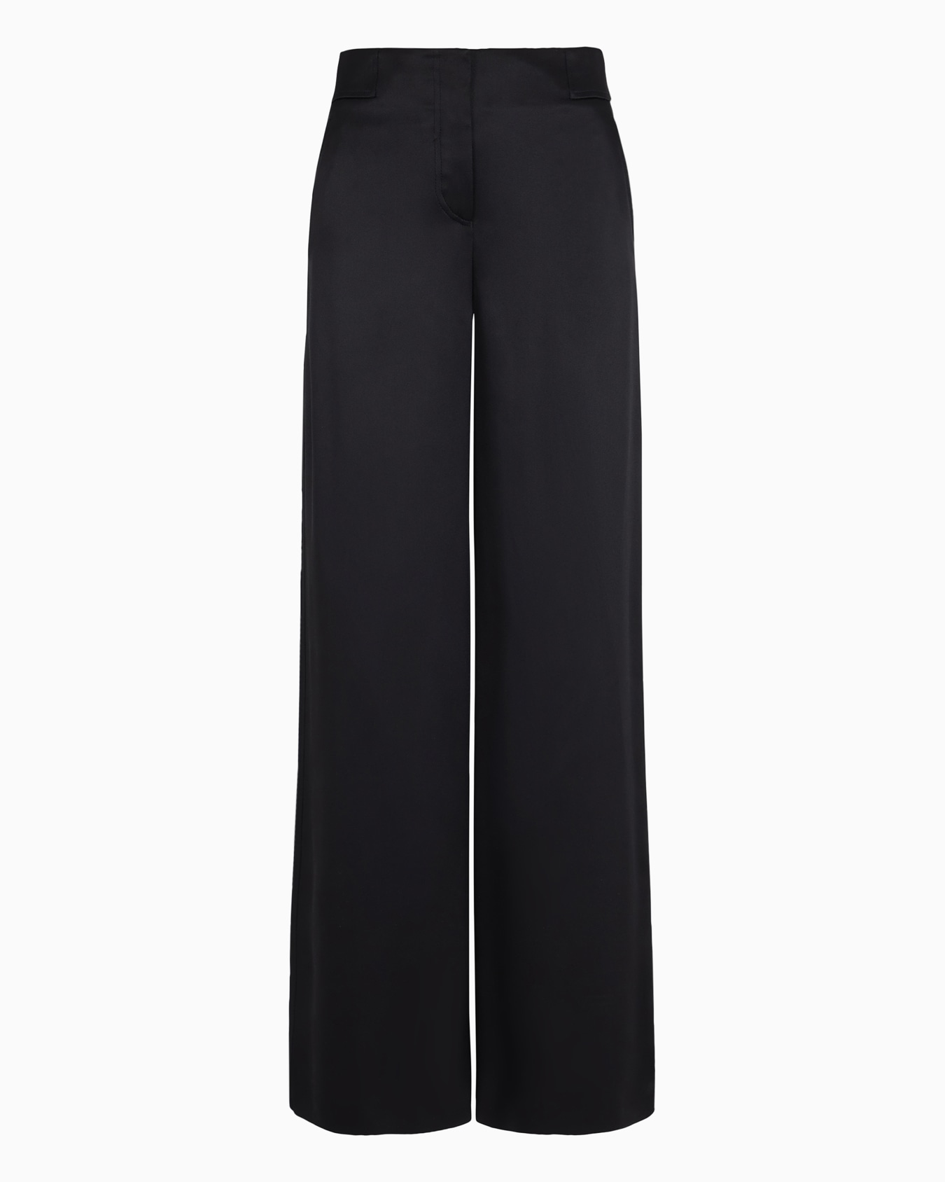 Loose-fitting trousers in double silk-satin Slide 0