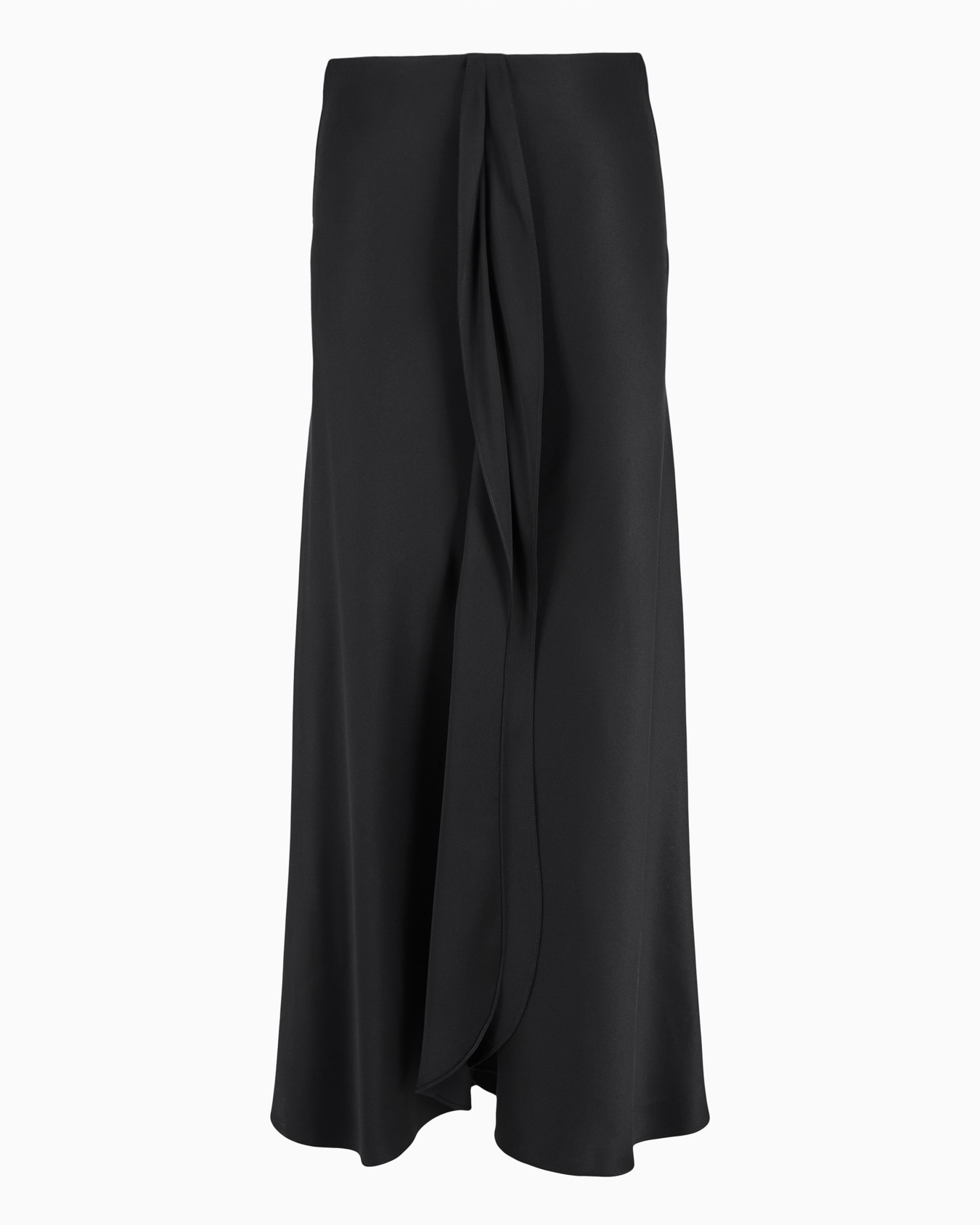 Midi skirt in double-sided silk satin Slide 0