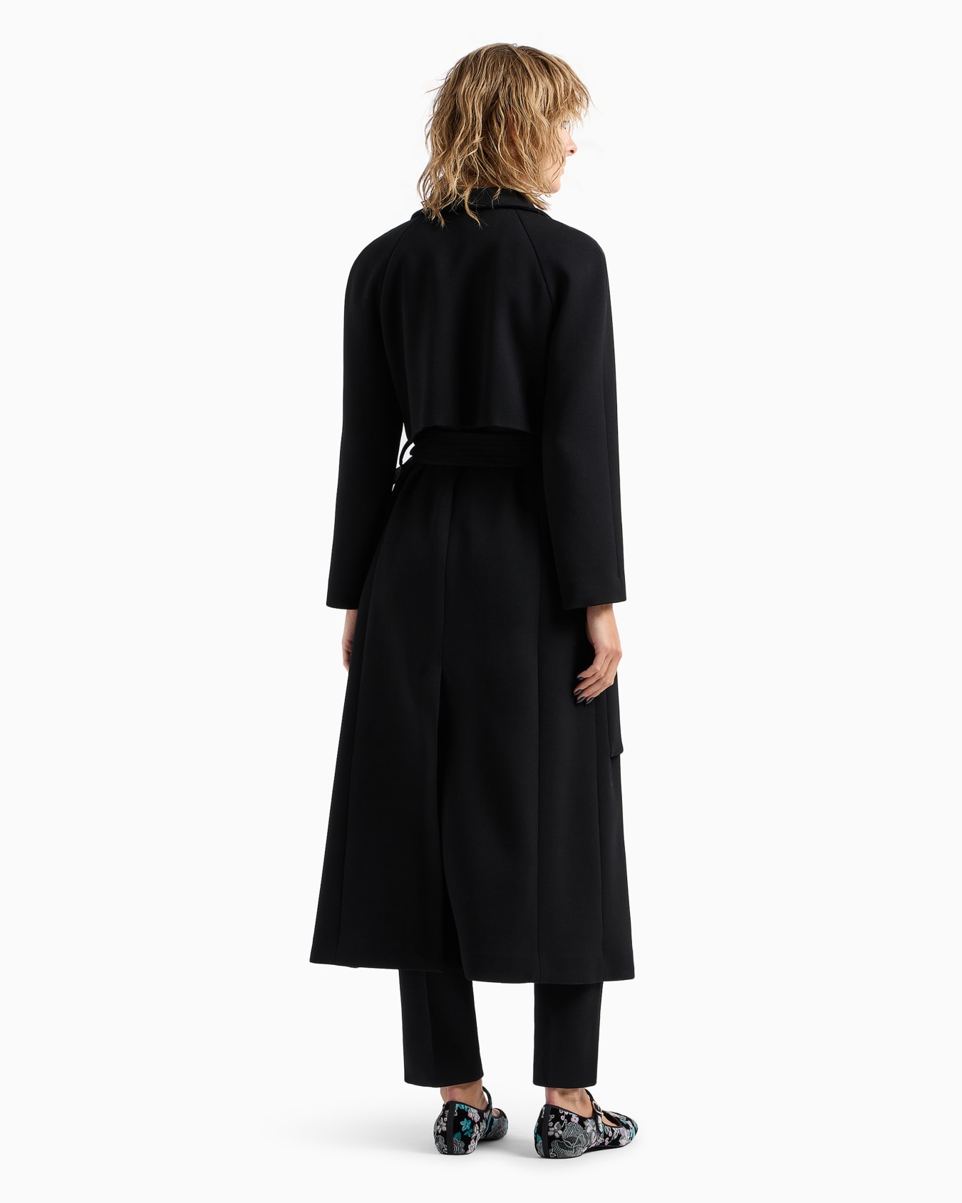 Cappotto lungo in lana double stretch Slide 2