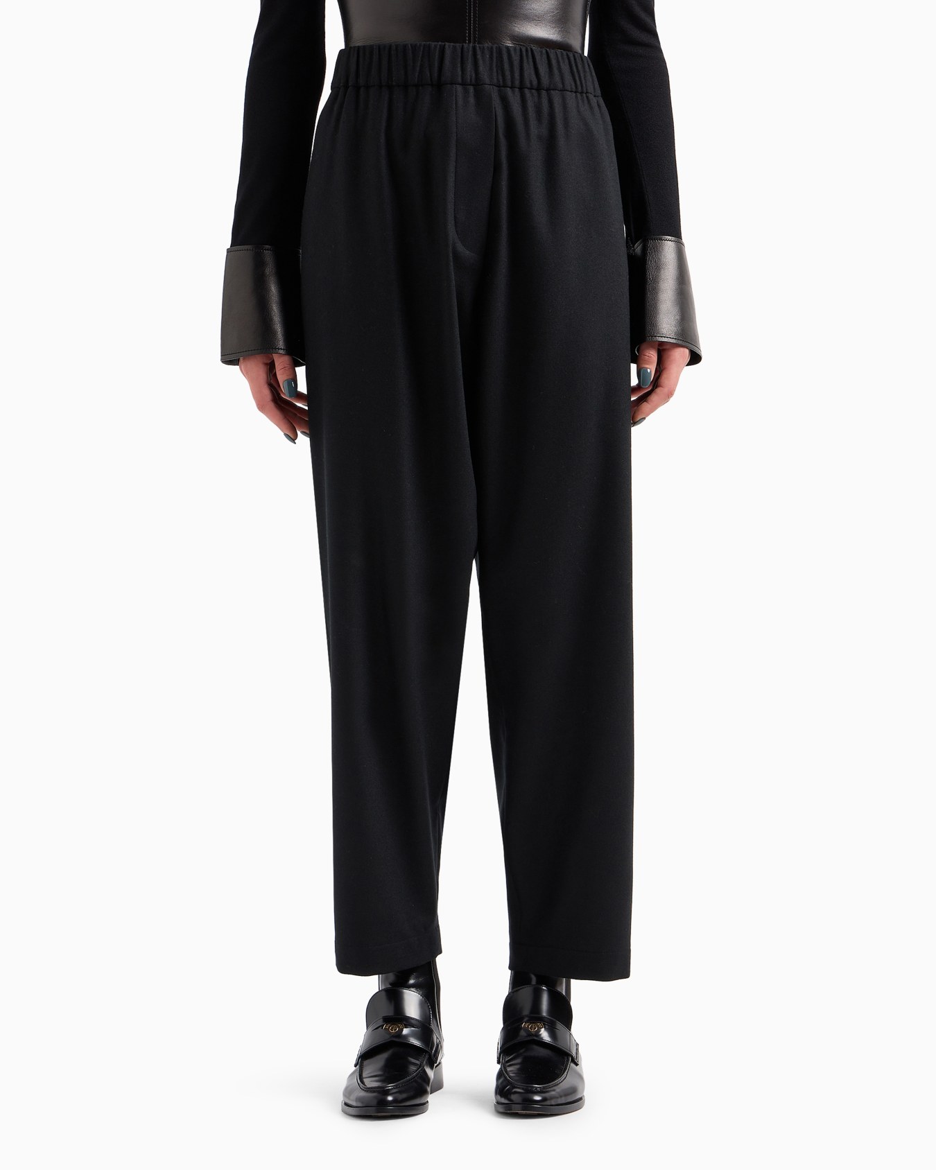 Soft wool and cashmere flannel trousers Slide 2