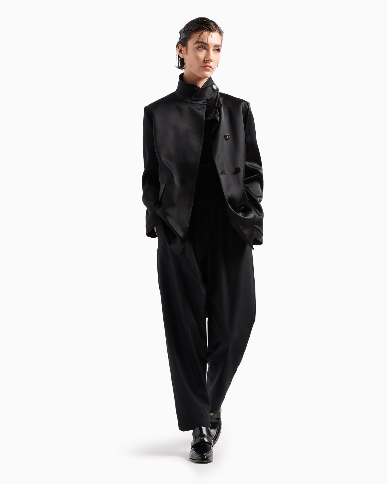 Soft wool and cashmere flannel trousers Slide 4