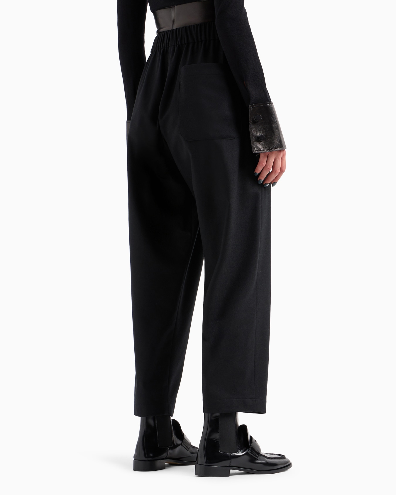 Soft wool and cashmere flannel trousers Slide 3