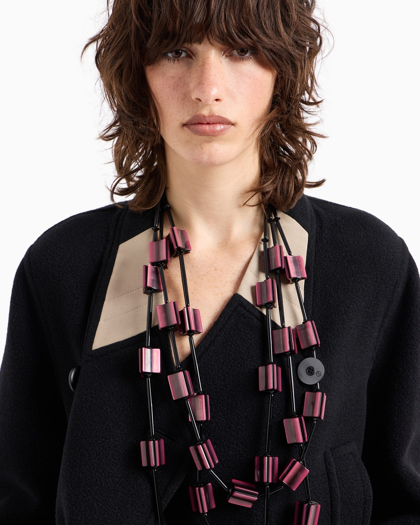 Double-breasted pea coat in double cashmere Slide 5