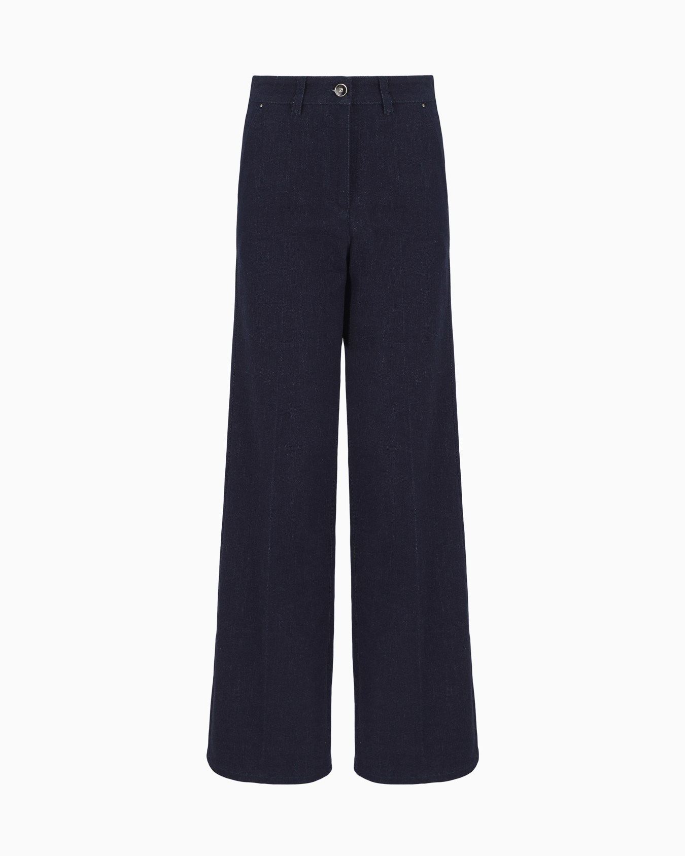 Denim Collection Pantaloni 5 tasche a palazzo in denim stretch Slide 0