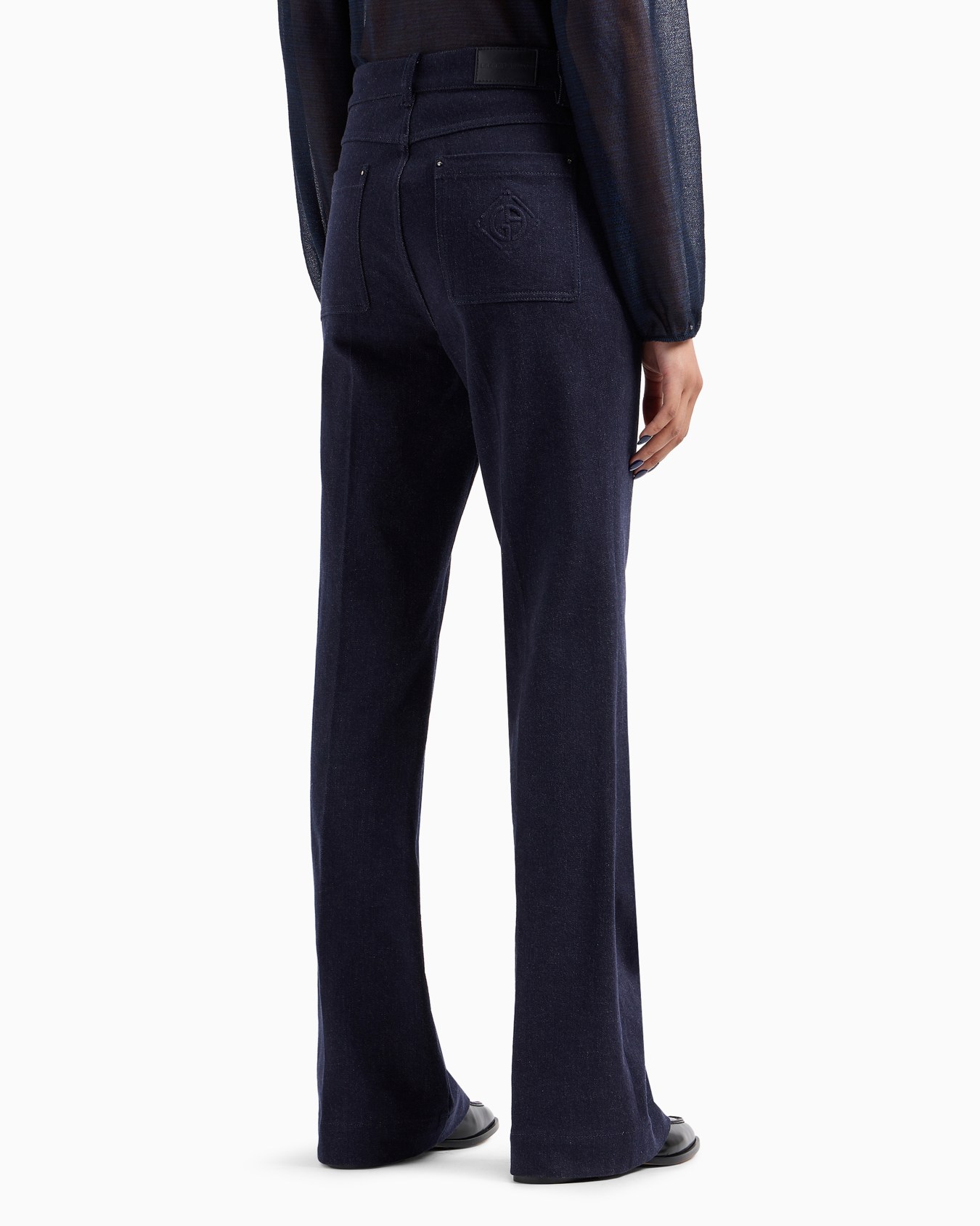 Pantalon 5 poches avec bas évasé en denim stretch Collection Denim Diapositive 3