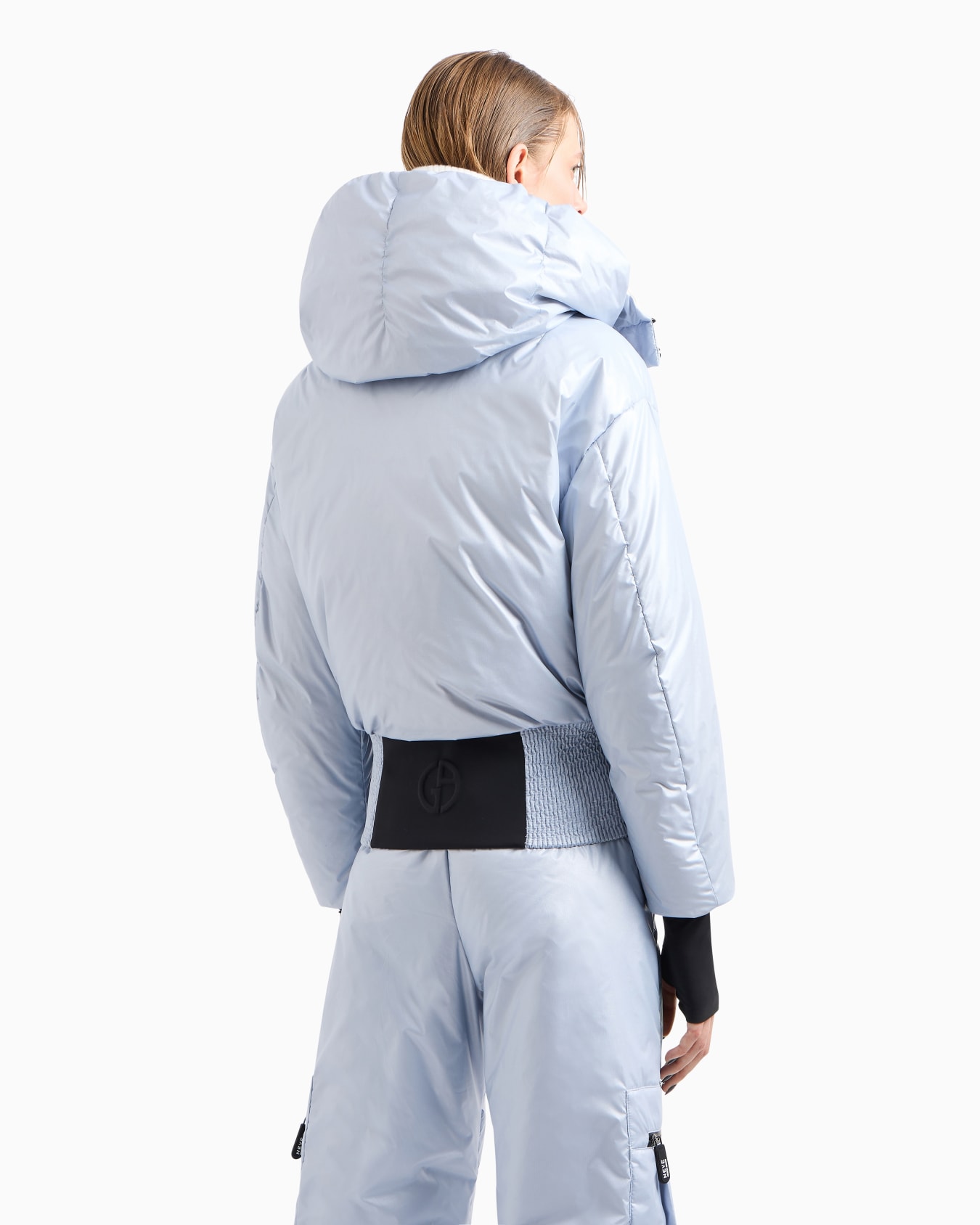 Giorgio Armani Neve padded jacket in pearlescent fabric Slide 2