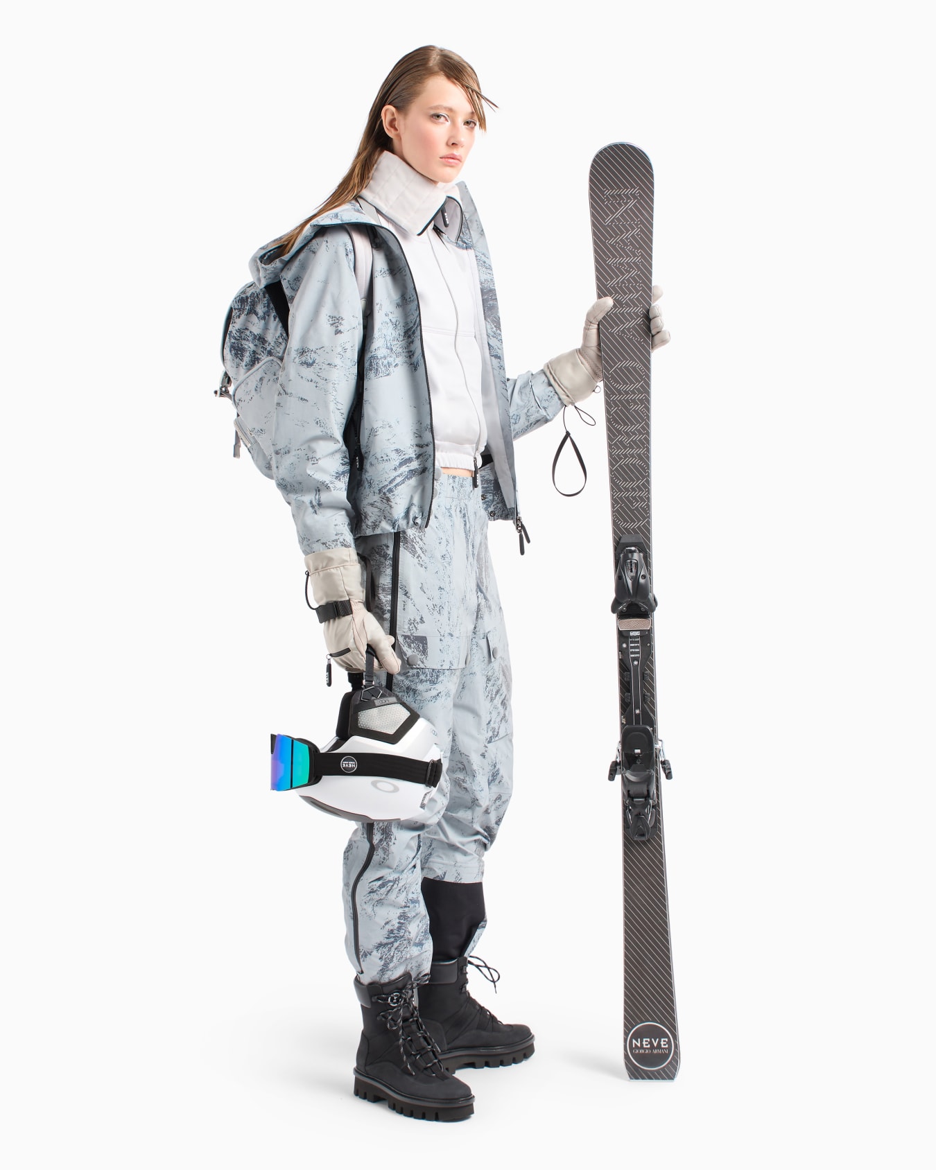 Giorgio Armani Neve ski trousers in printed reflex fabric Slide 3