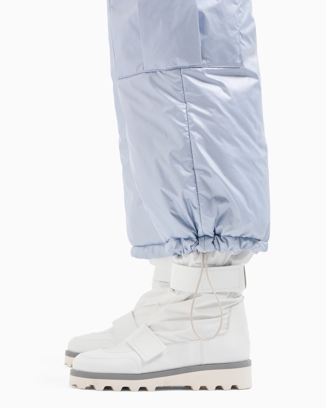 Giorgio Armani Neve padded trousers in pearlescent fabric Slide 5