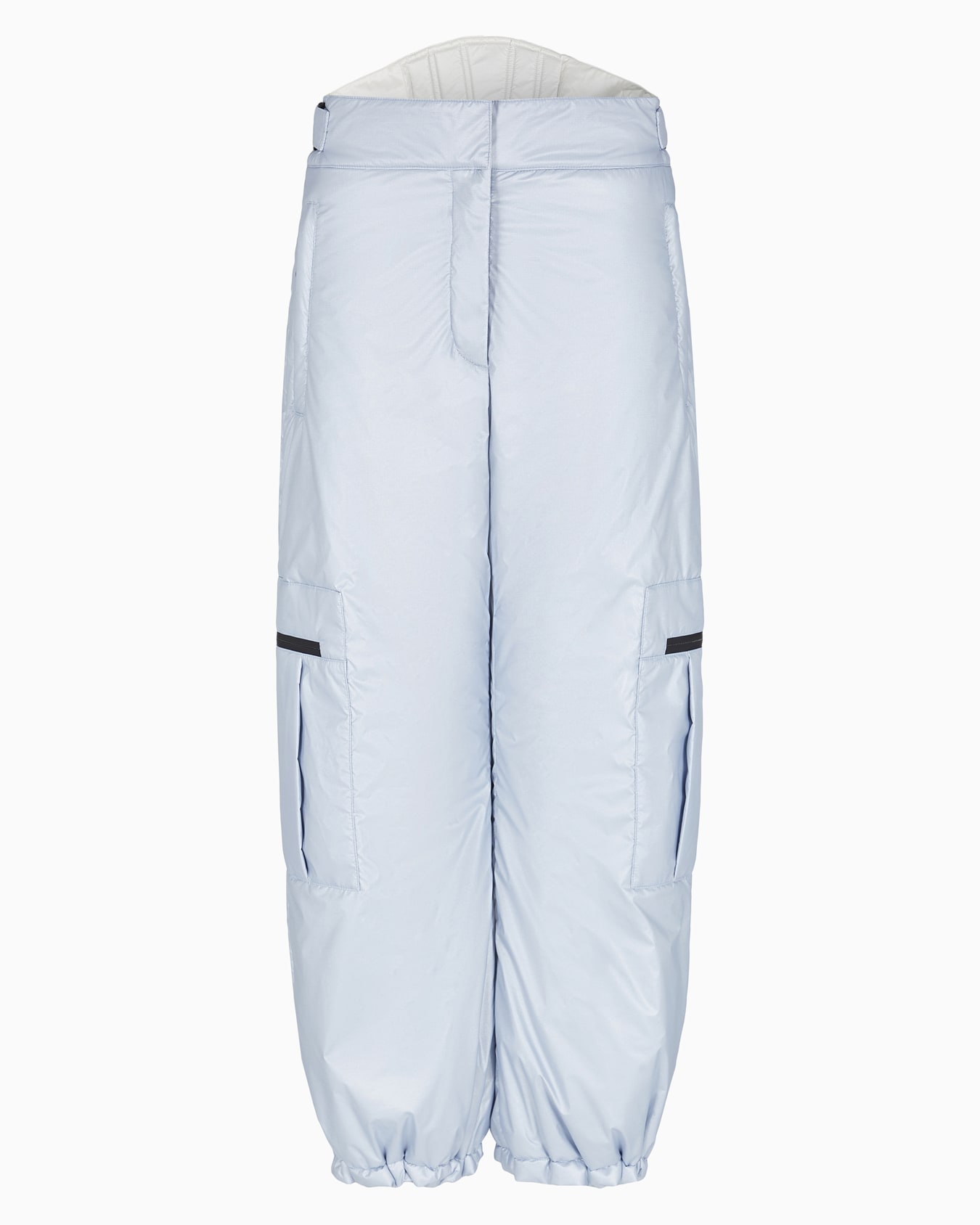 Giorgio Armani Neve padded trousers in pearlescent fabric Slide 0