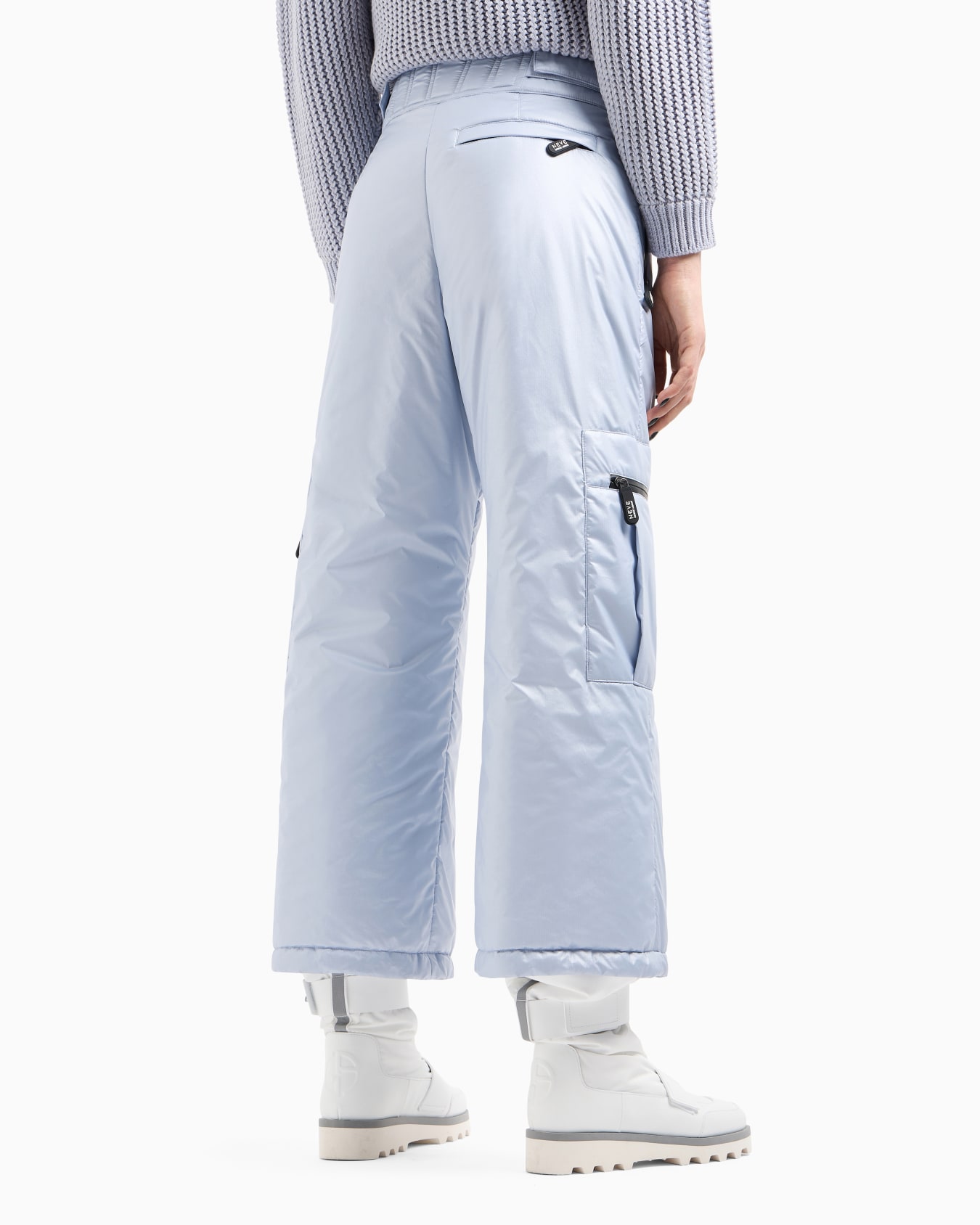 Giorgio Armani Neve padded trousers in pearlescent fabric Slide 2