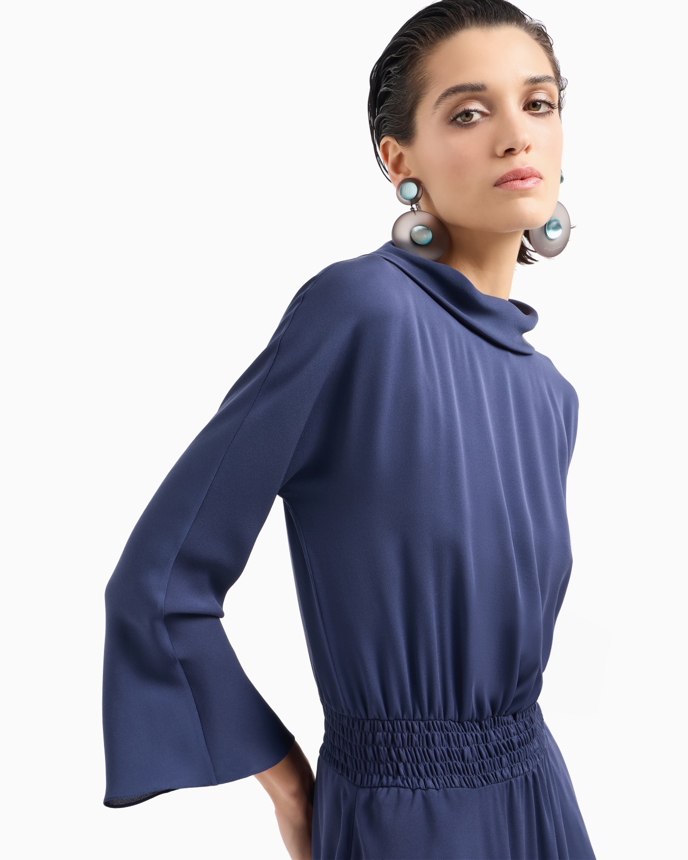 ASV triple silk georgette long dress Slide 4