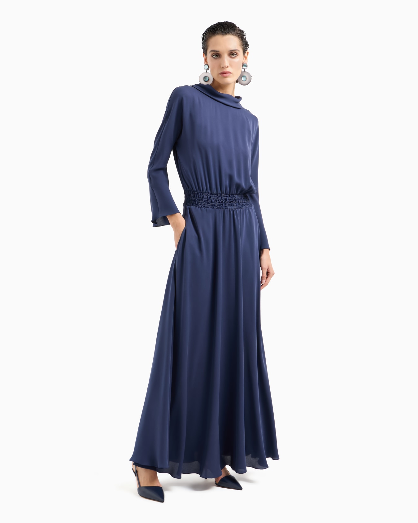 ASV triple silk georgette long dress Slide 1