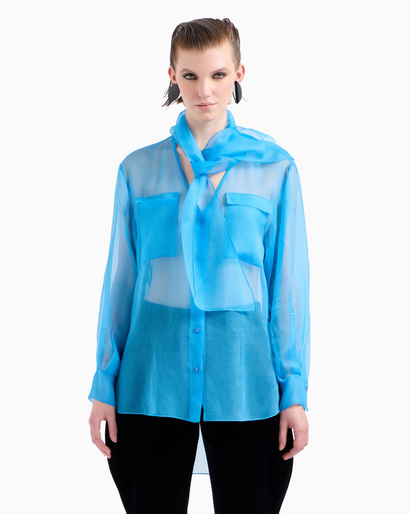 Silk-organza shirt Slide 2