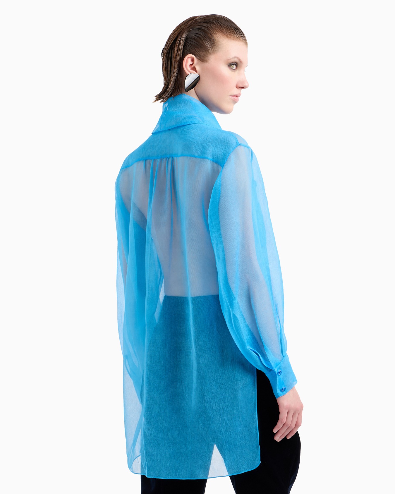 Silk-organza shirt Slide 3