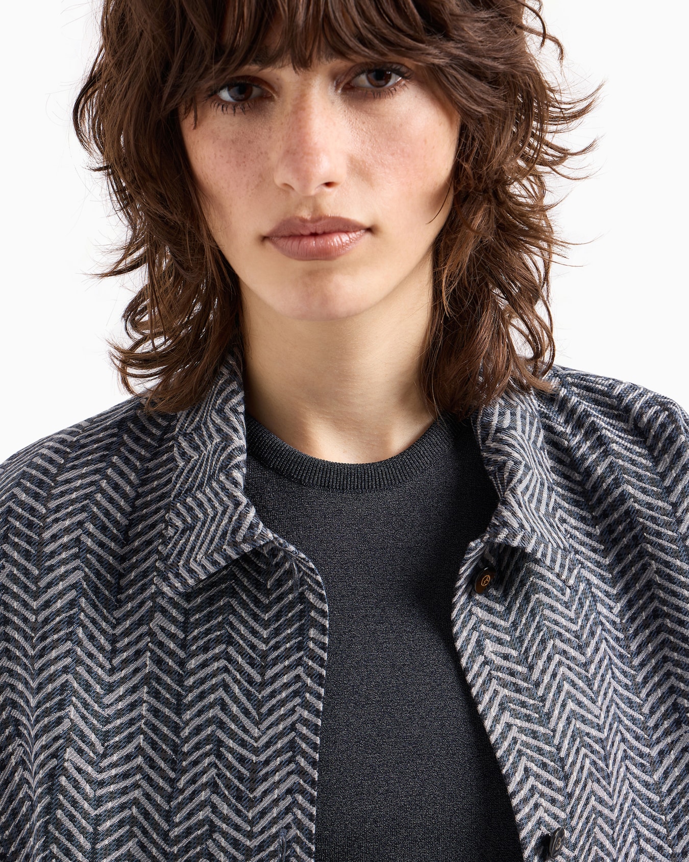Blouson en gabardine de laine vierge chevron Diapositive 5