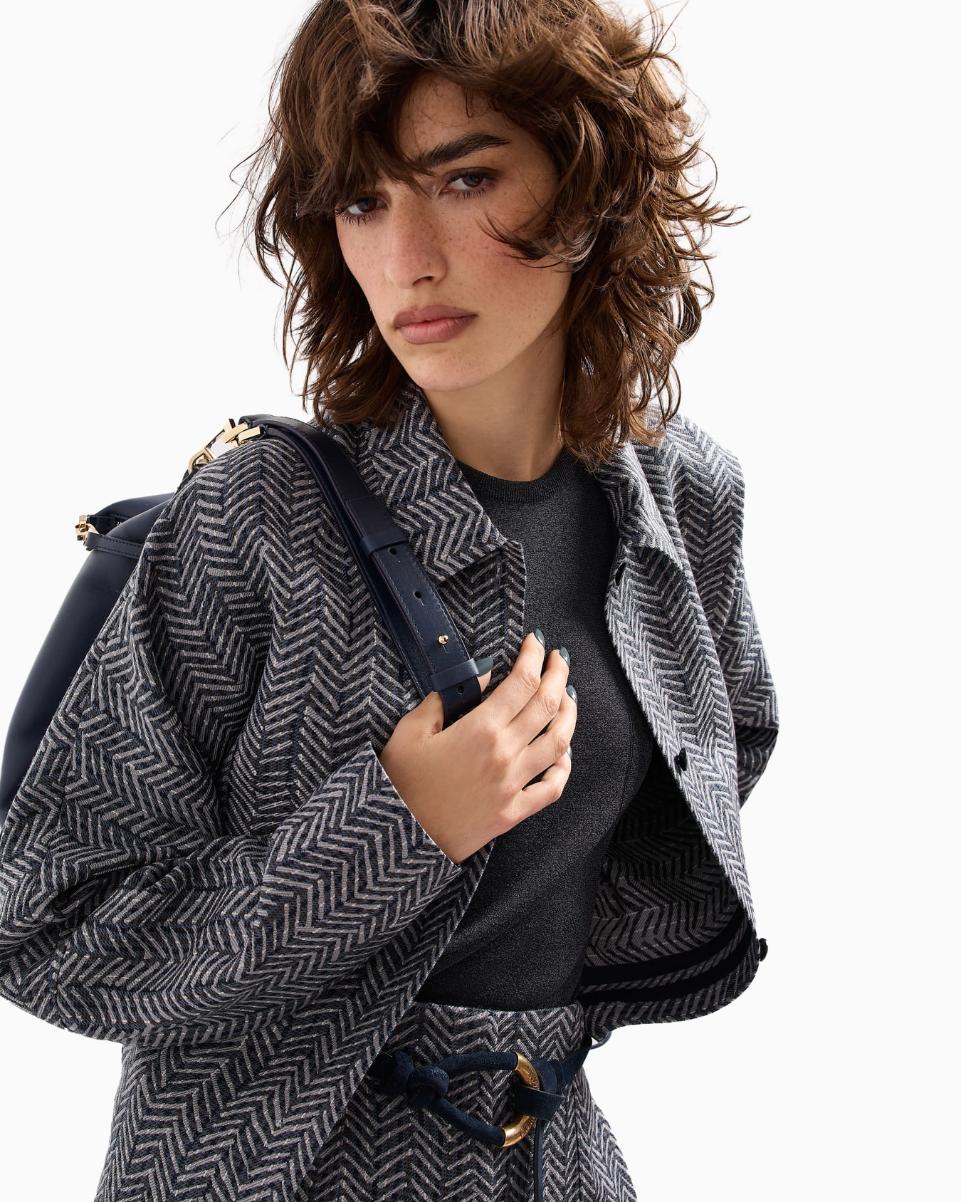 Blouson en gabardine de laine vierge chevron Diapositive 6