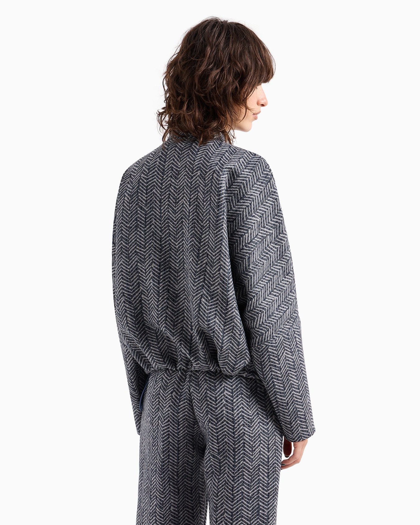 Blouson en gabardine de laine vierge chevron Diapositive 3