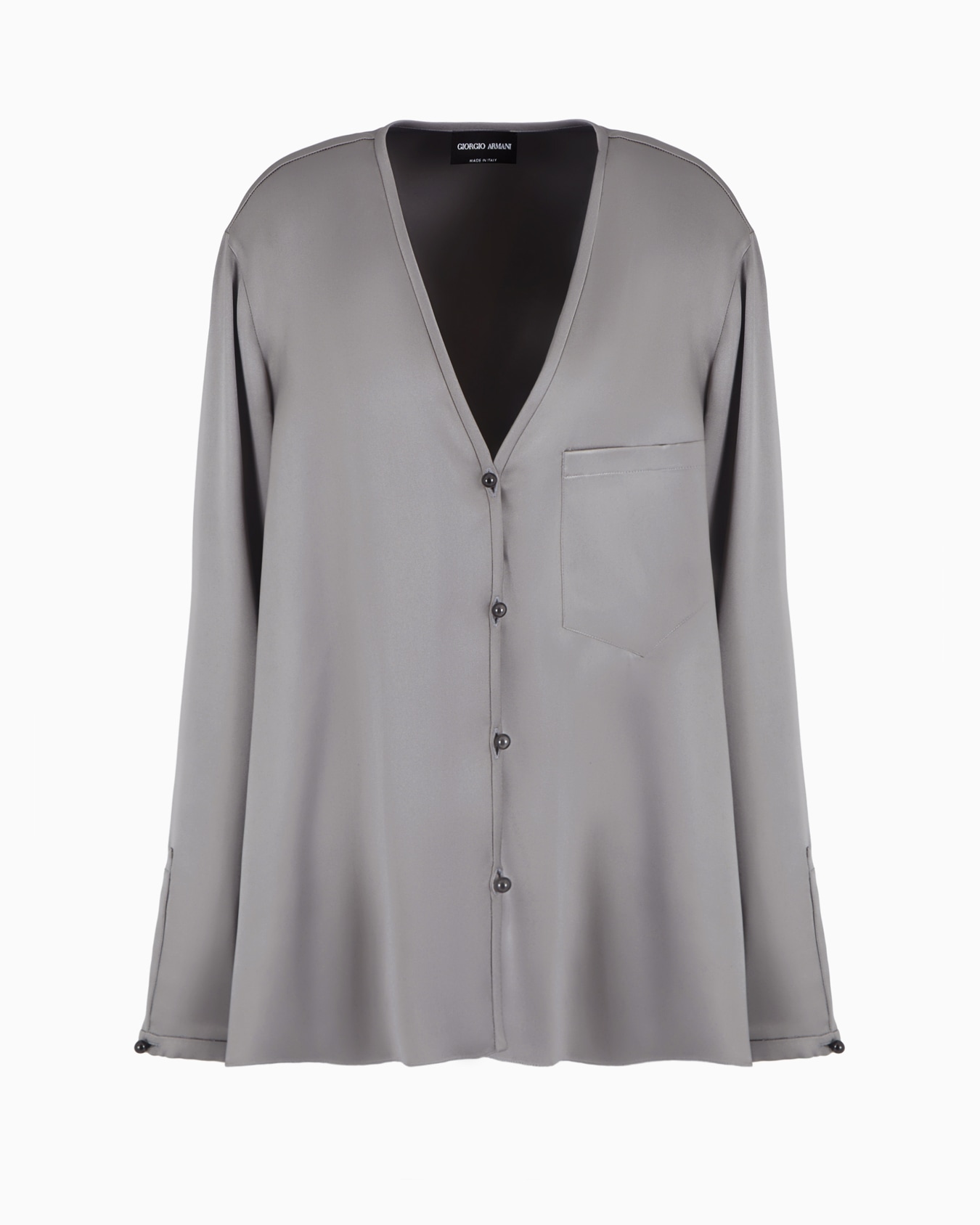 Shirt in double-sided silk satin Slide 0