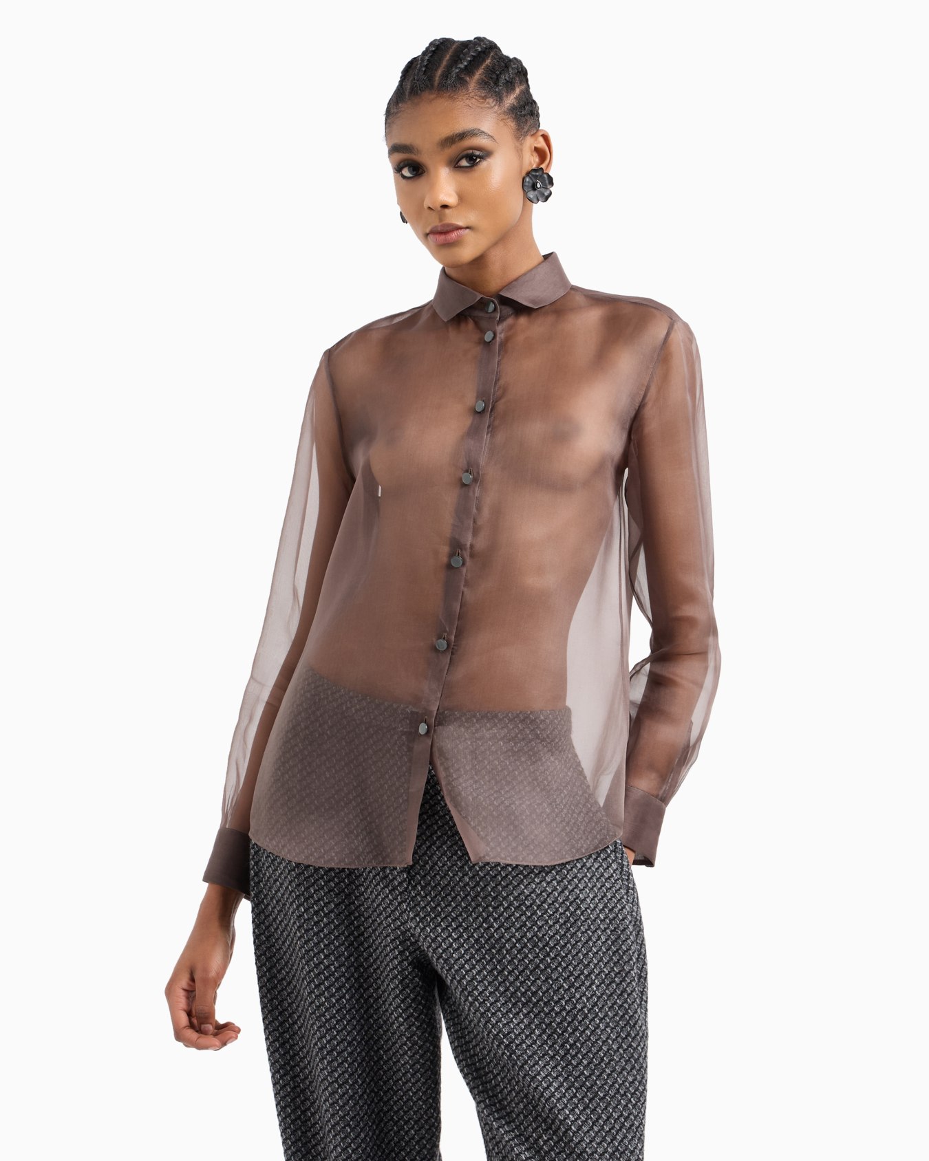 Silk-organza shirt Slide 2