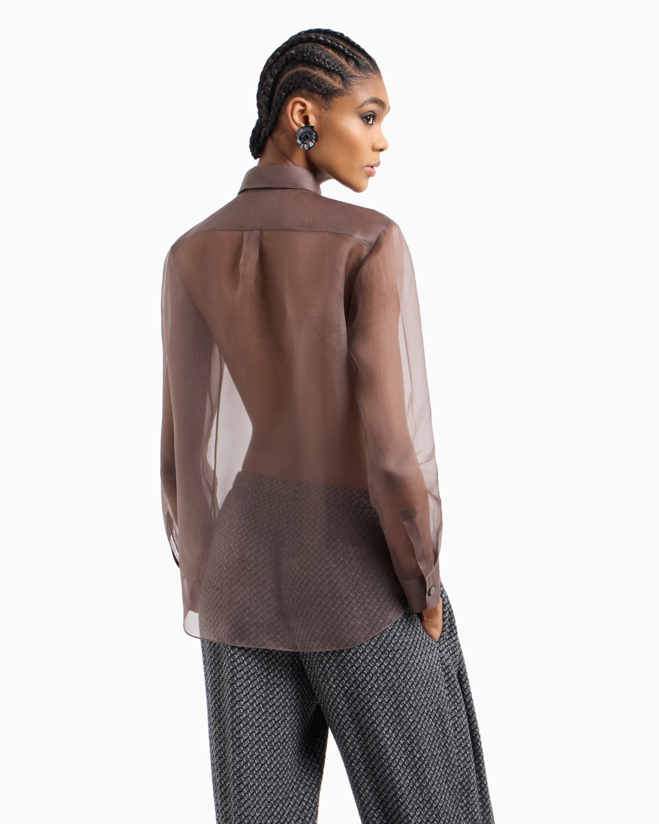 Silk-organza shirt Slide 3