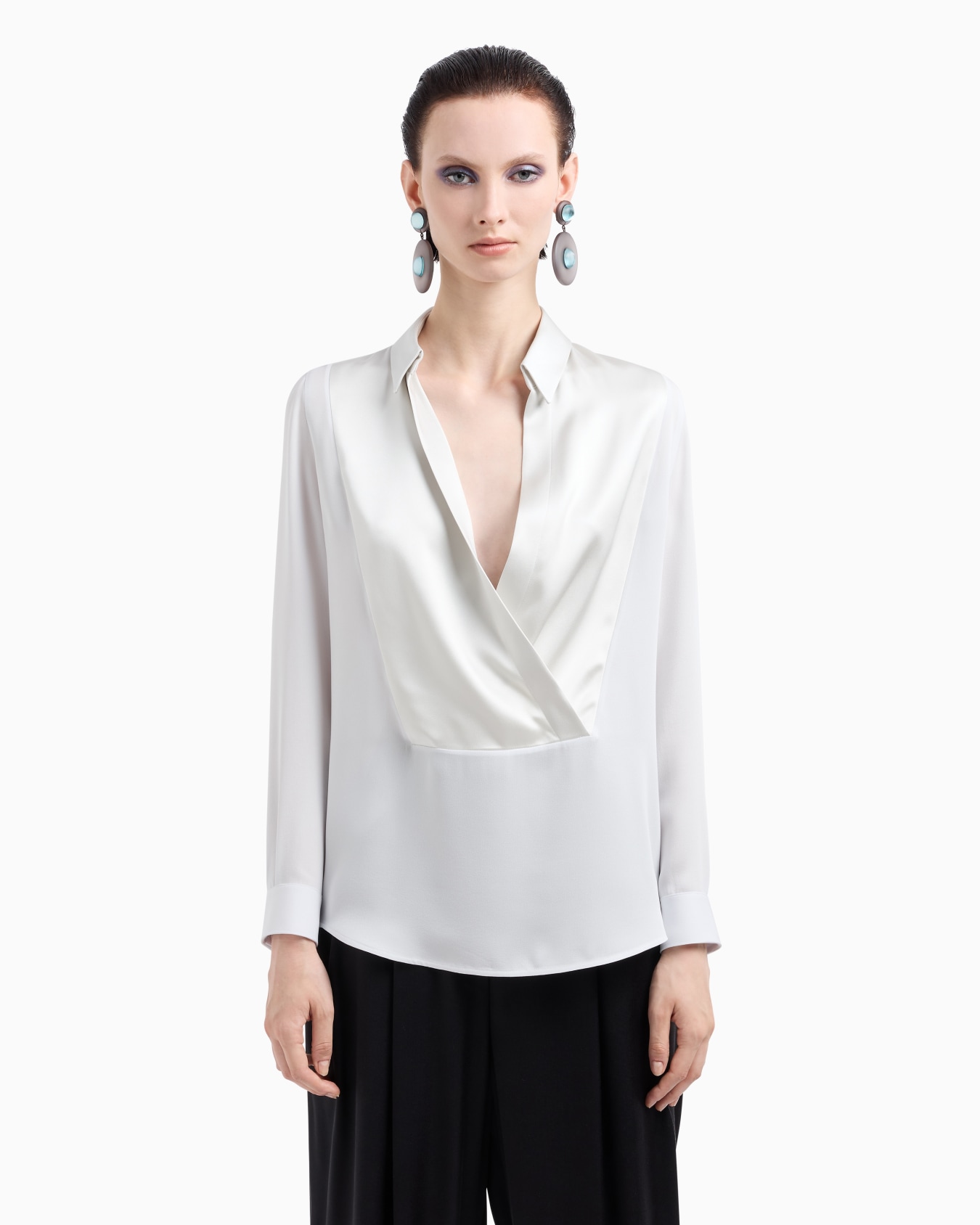 Triple silk georgette shirt Slide 1