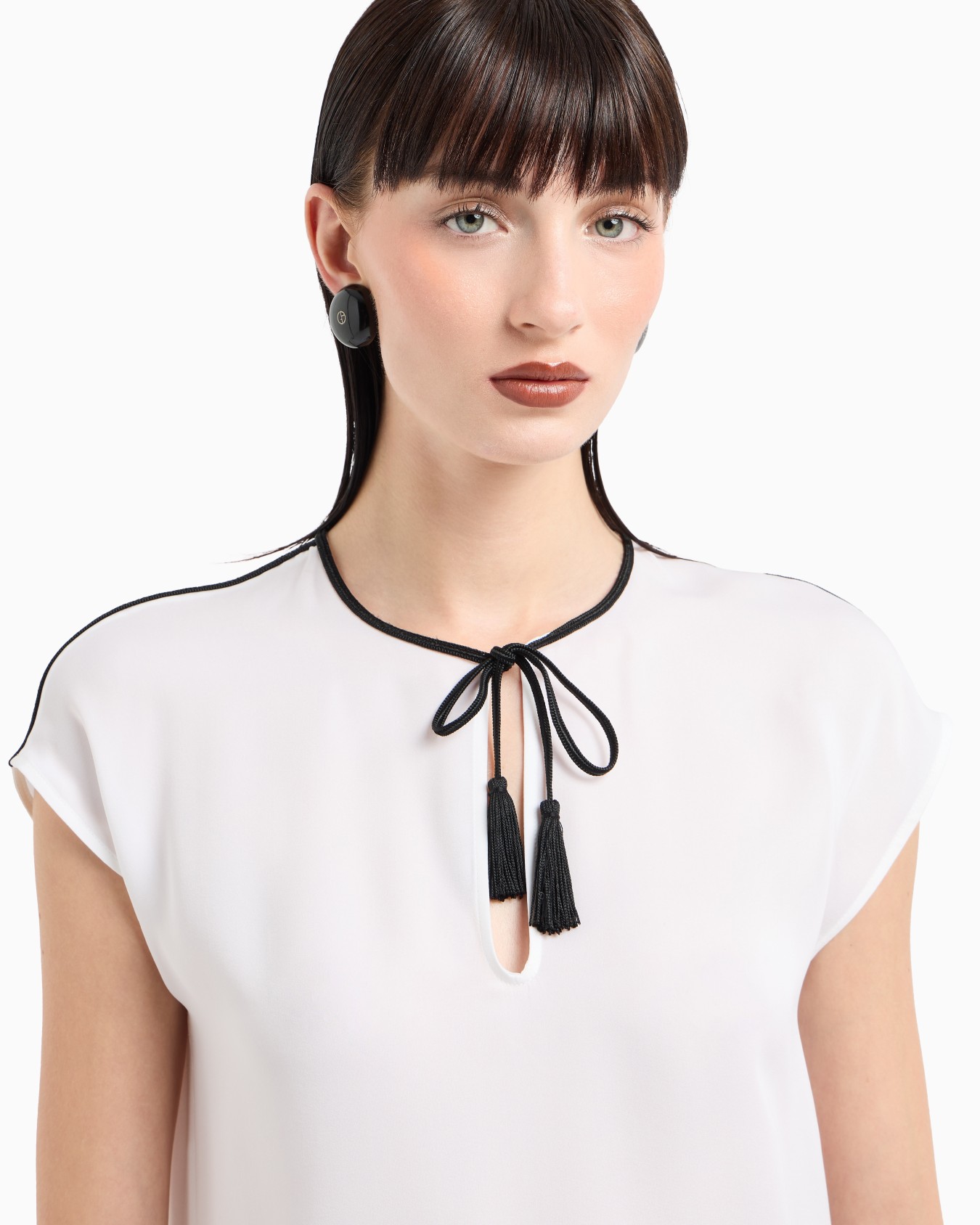 Blouse in double silk georgette Slide 4