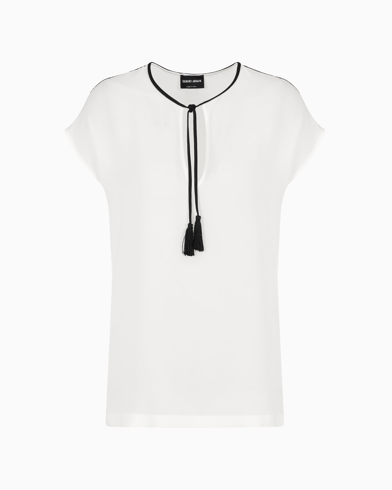 Blouse in double silk georgette Slide 0