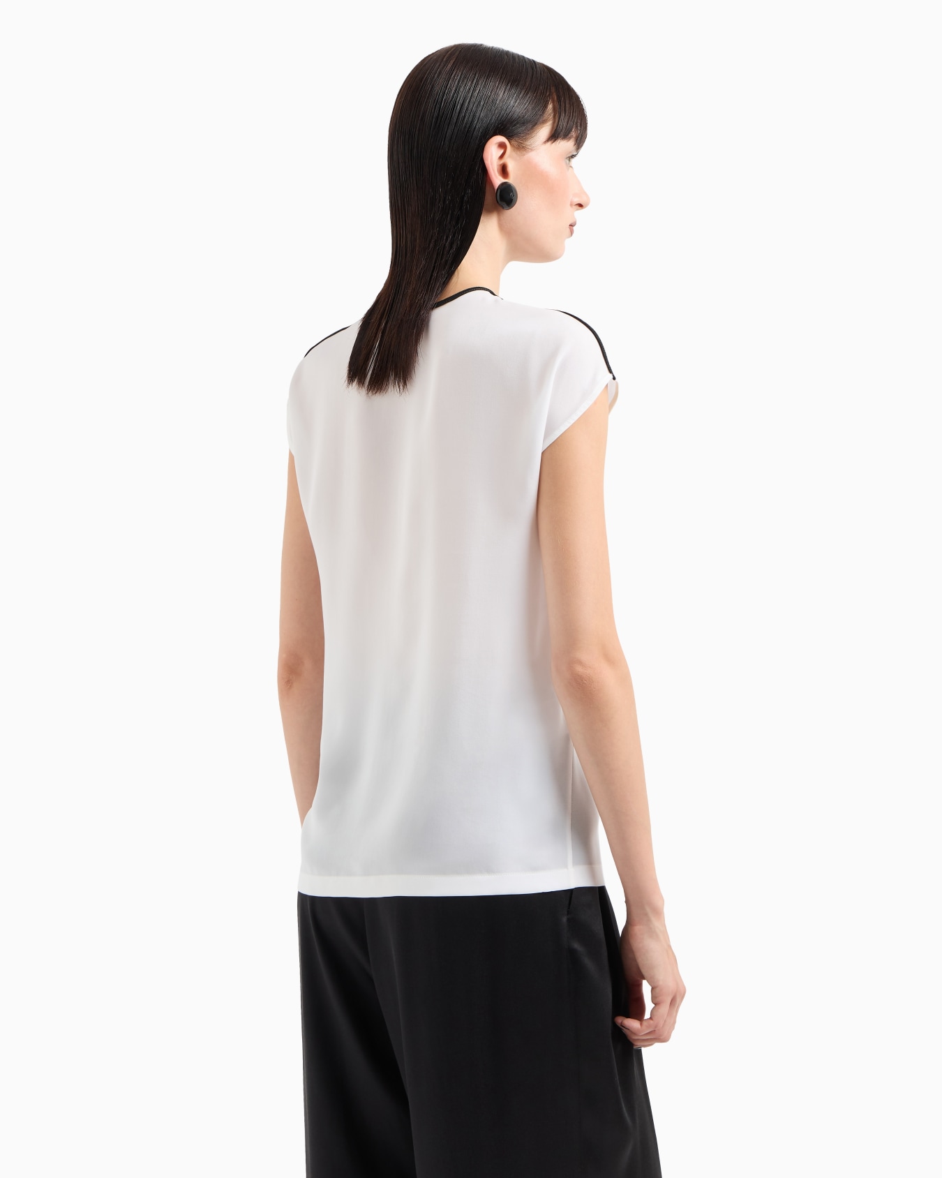 Blouse in double silk georgette Slide 2