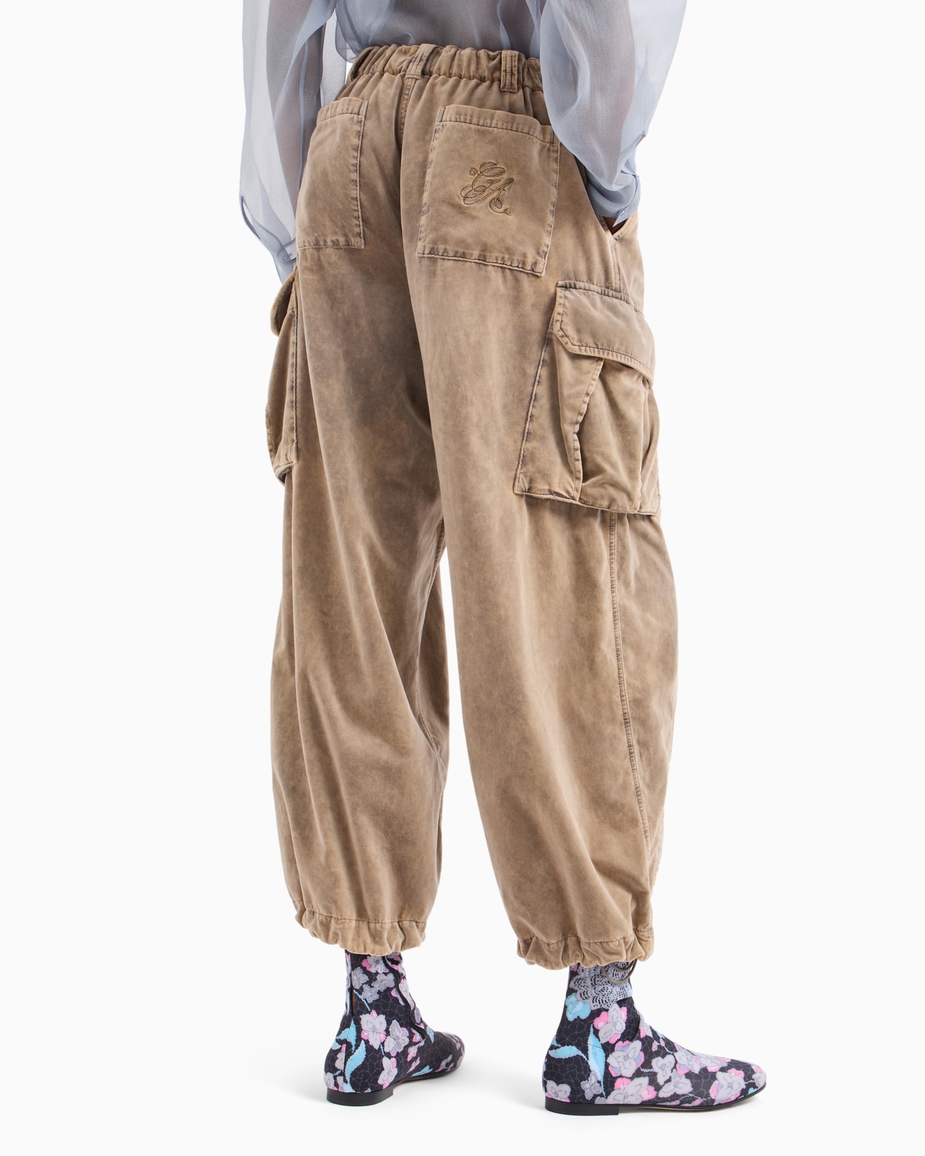 Pantaloni cargo in velluto di cotone Slide 3