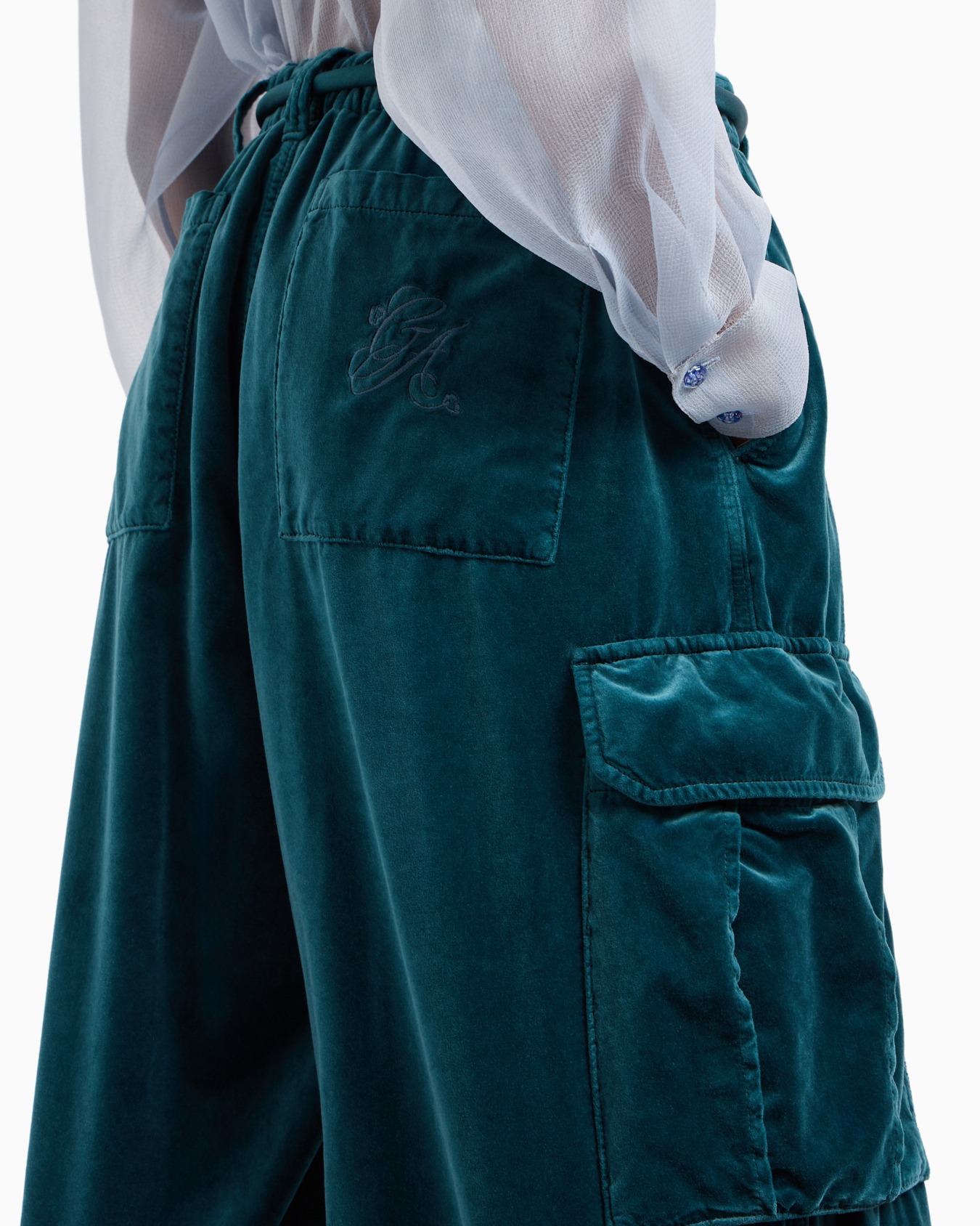 Pantalon cargo en velours de coton Diapositive 5