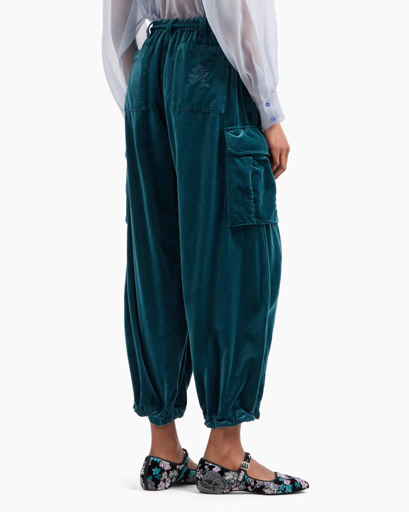 Pantalon cargo en velours de coton Diapositive 3