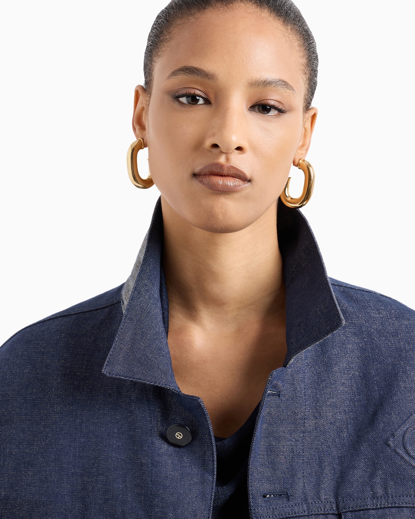 Denim Collection blouson cotton, viscose and lurex denim Slide 5