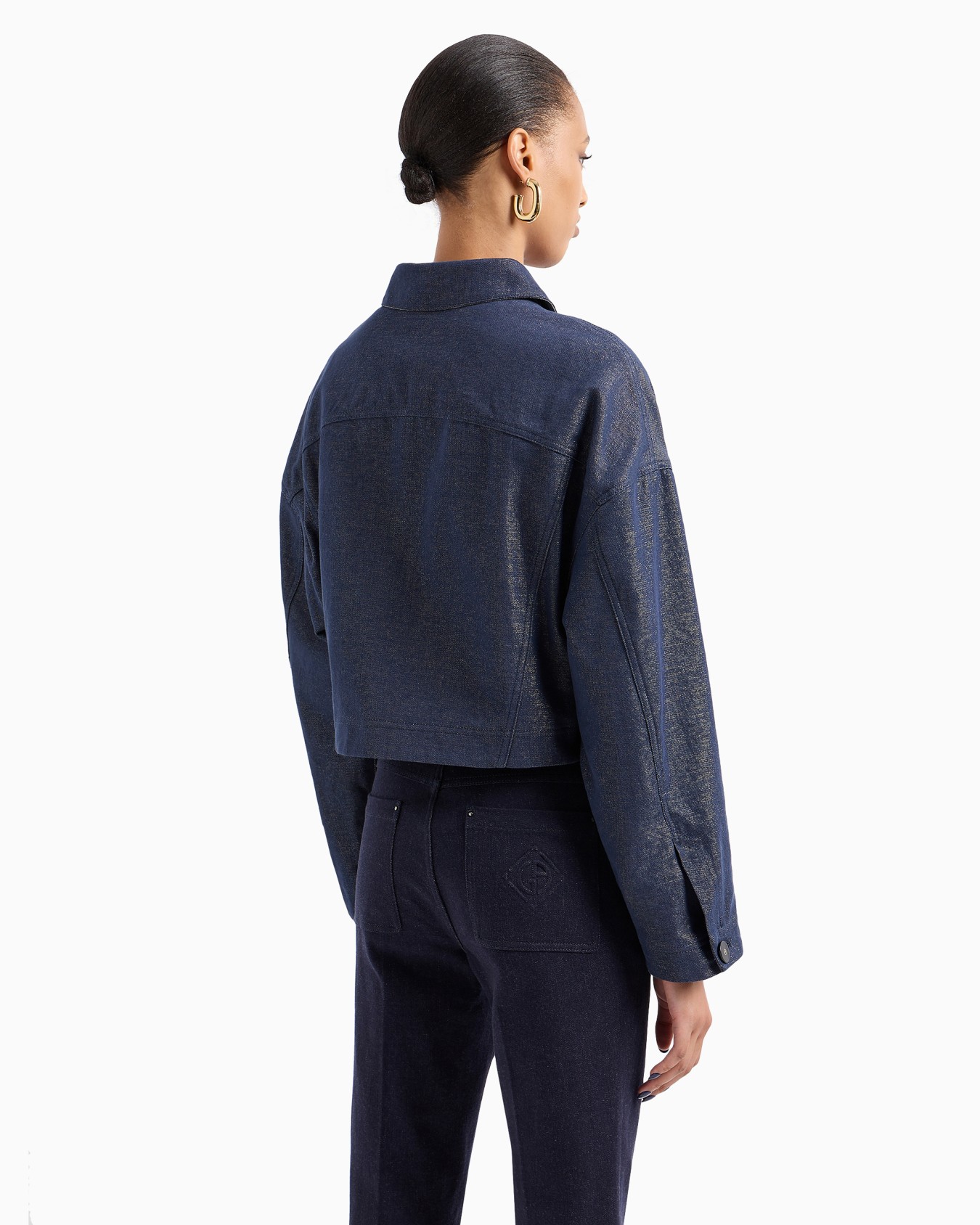 Denim Collection blouson cotton, viscose and lurex denim Slide 3