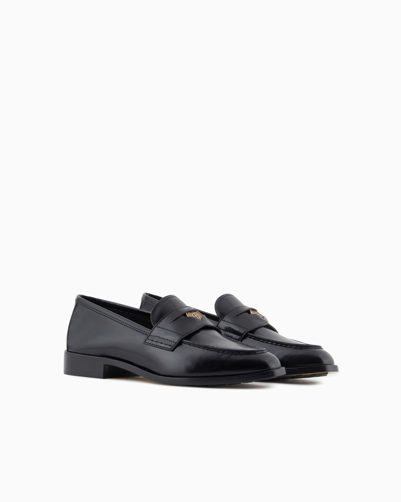 Brushed leather loafers Slide 1